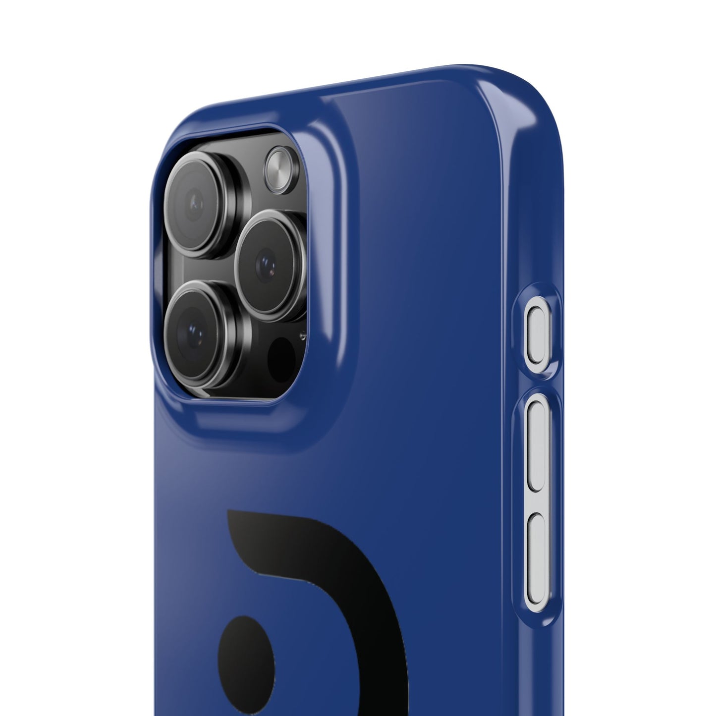 Slim Phone Case — Minimal Blue Protective Cover with Modern Logo