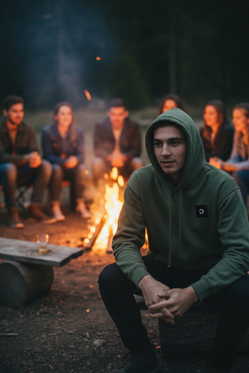 Unisex Sponge Fleece Drop Shoulder Hoodie