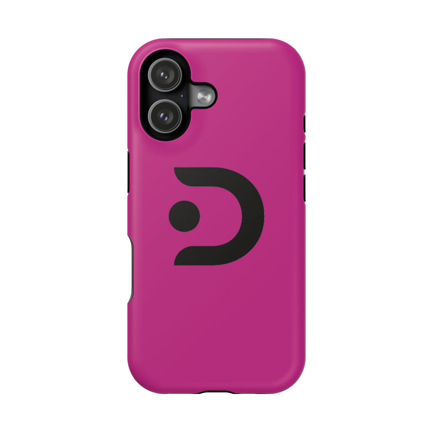 Impact-Resistant Phone Case — Magenta with Bold Minimal Logo