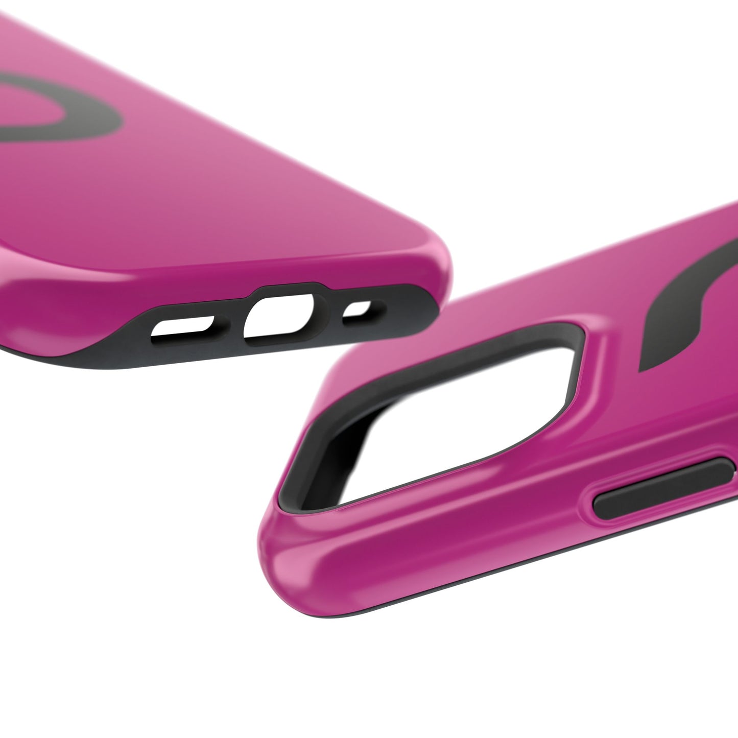 Impact-Resistant Phone Case — Magenta with Bold Minimal Logo