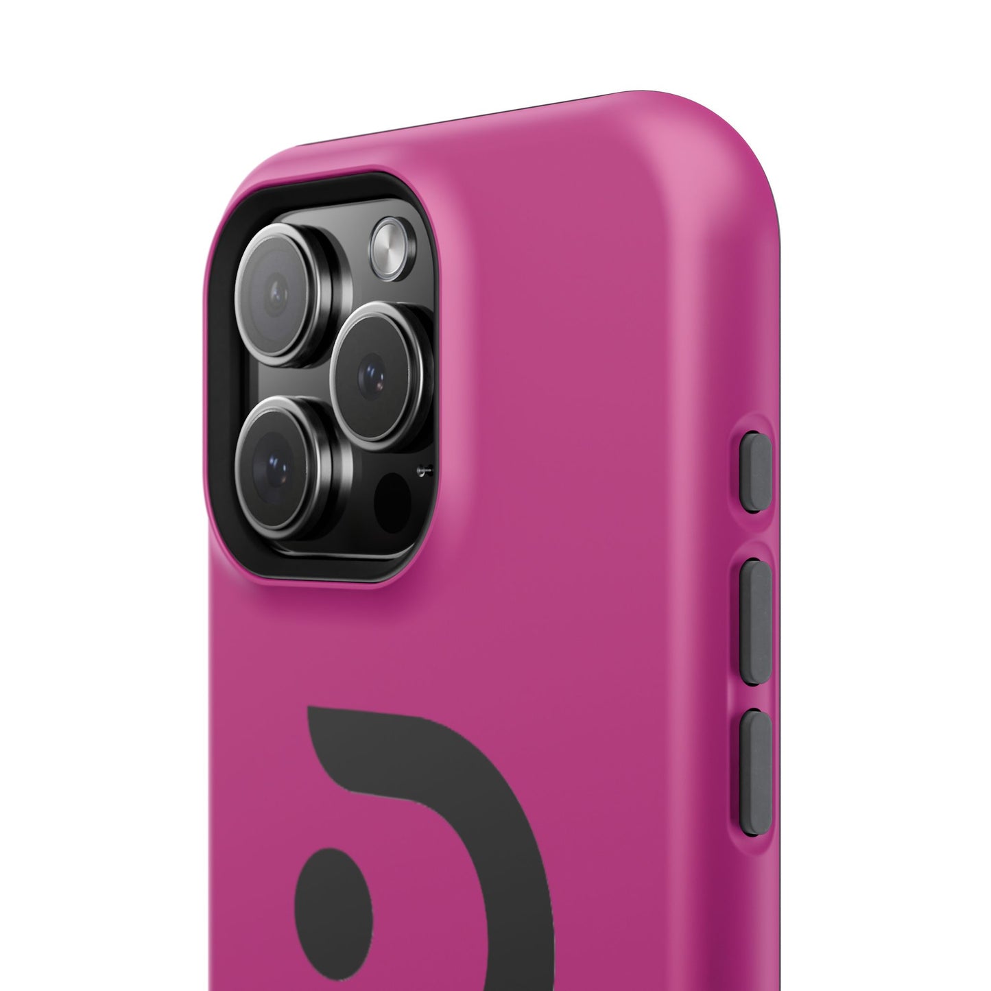 Impact-Resistant Phone Case — Magenta with Bold Minimal Logo