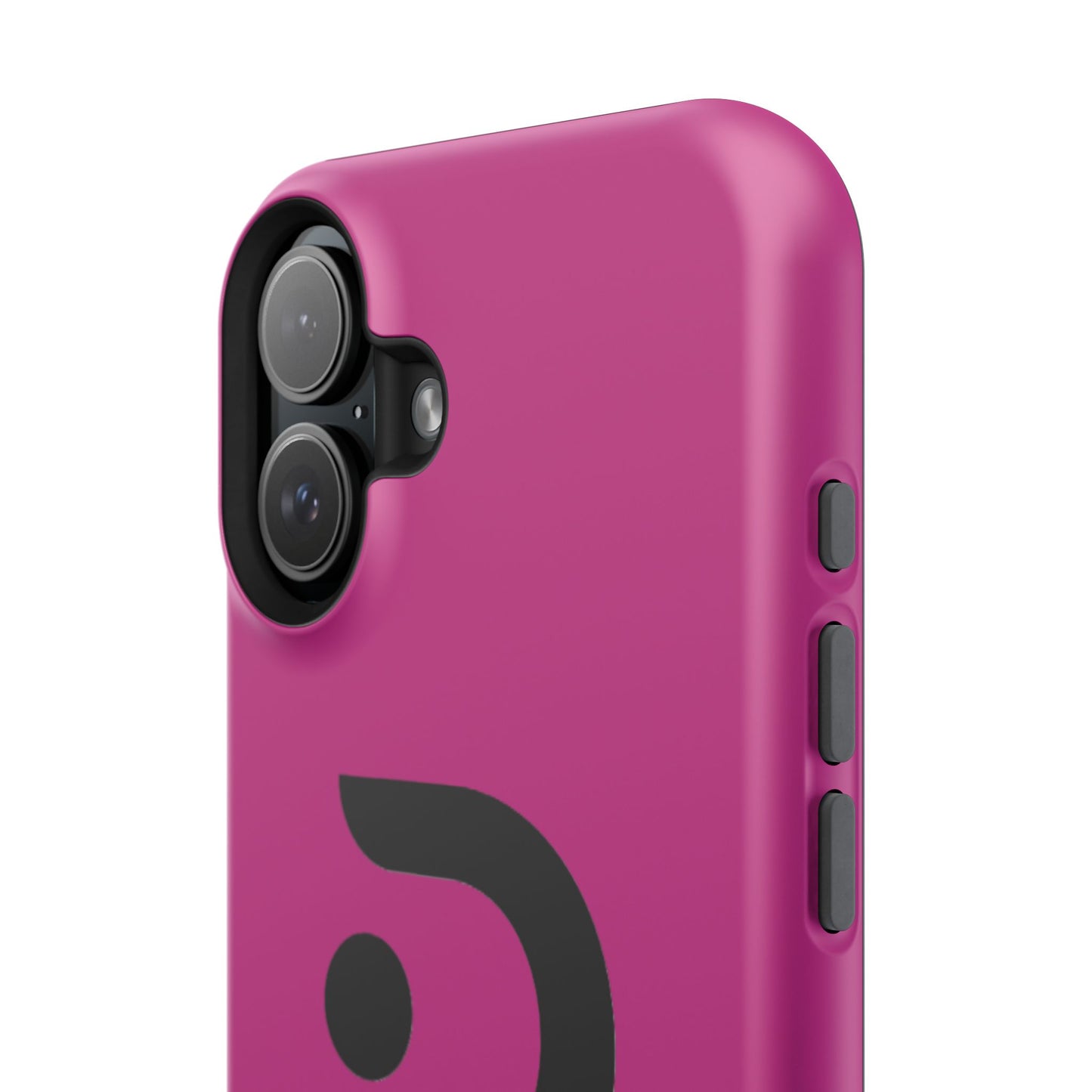 Impact-Resistant Phone Case — Magenta with Bold Minimal Logo