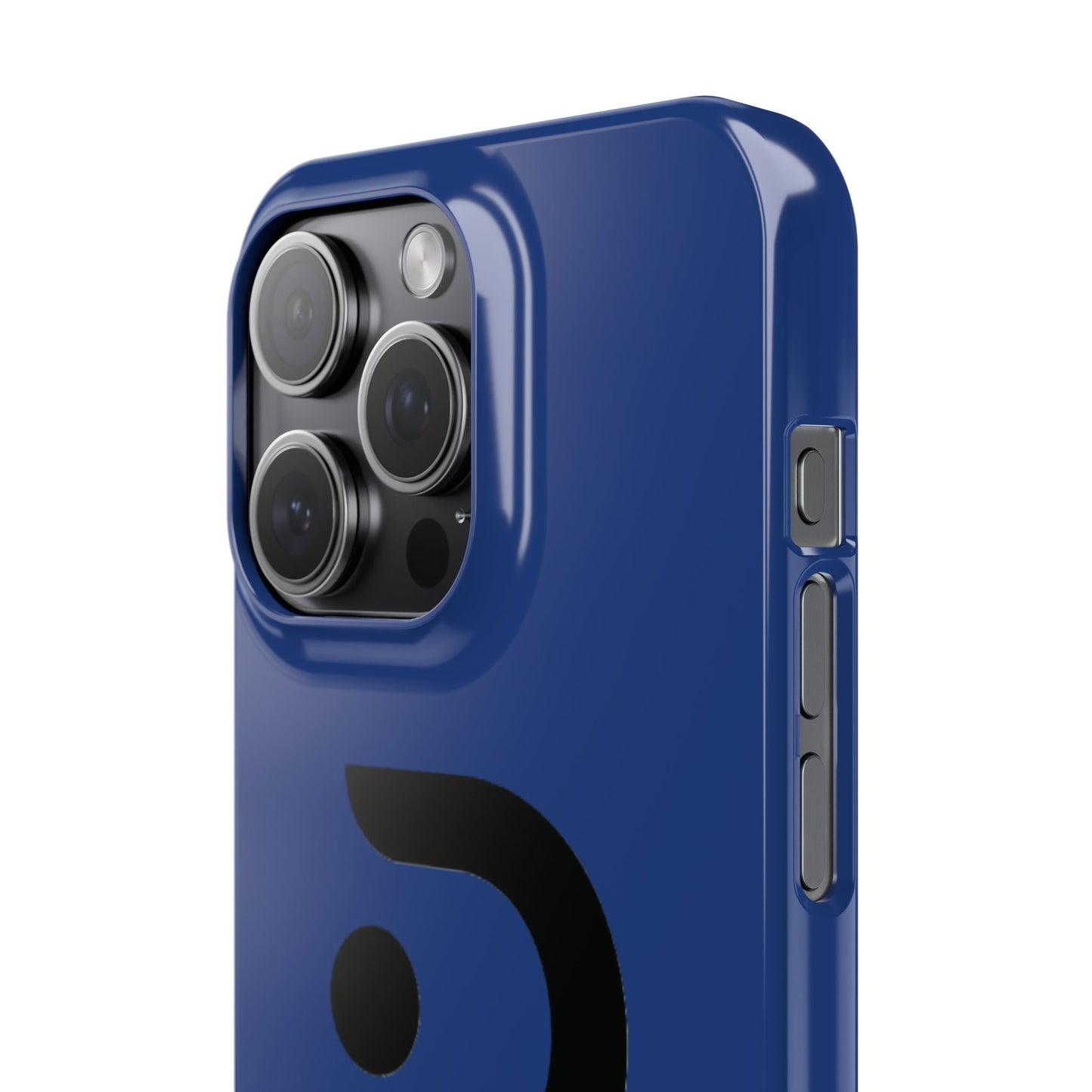 Slim Phone Case — Minimal Blue Protective Cover with Modern Logo