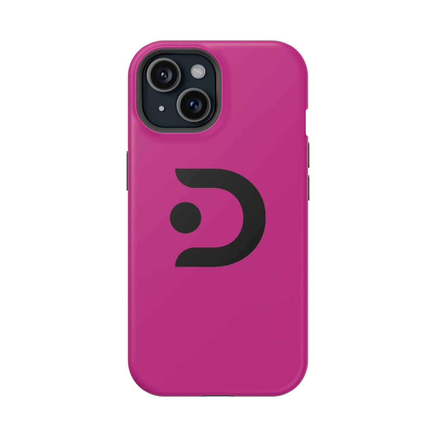 Impact-Resistant Phone Case — Magenta with Bold Minimal Logo