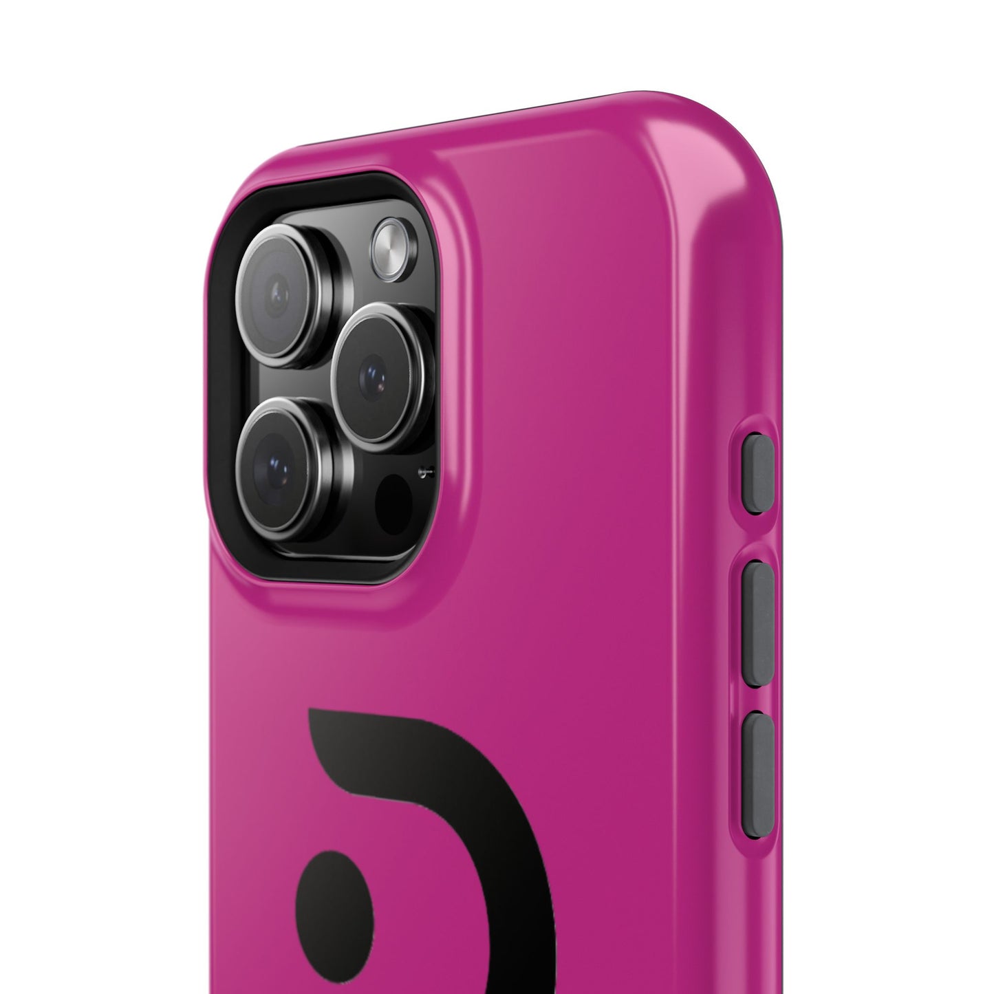Impact-Resistant Phone Case — Magenta with Bold Minimal Logo