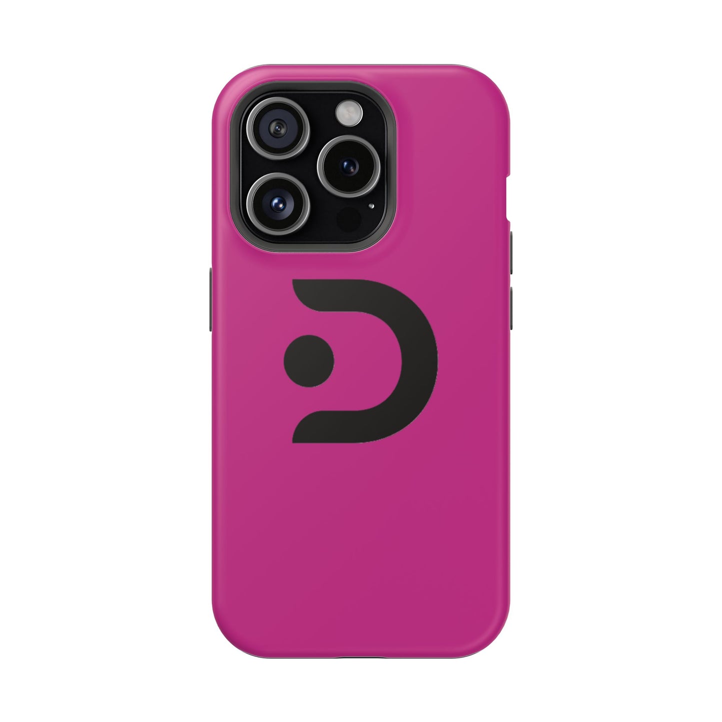 Impact-Resistant Phone Case — Magenta with Bold Minimal Logo