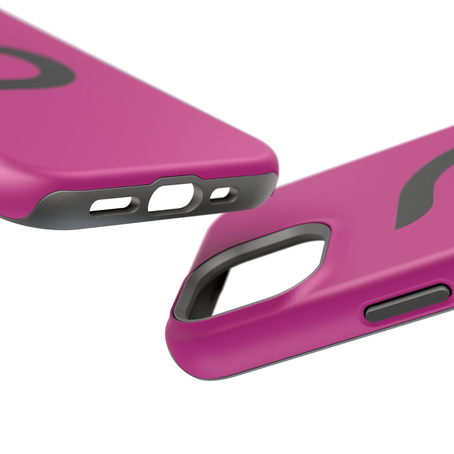 Impact-Resistant Phone Case — Magenta with Bold Minimal Logo