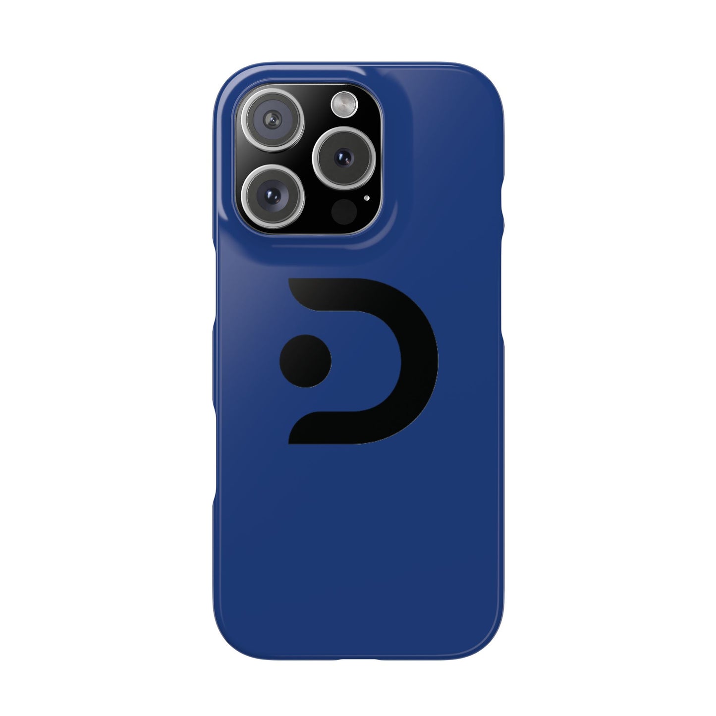 Slim Phone Case — Minimal Blue Protective Cover with Modern Logo