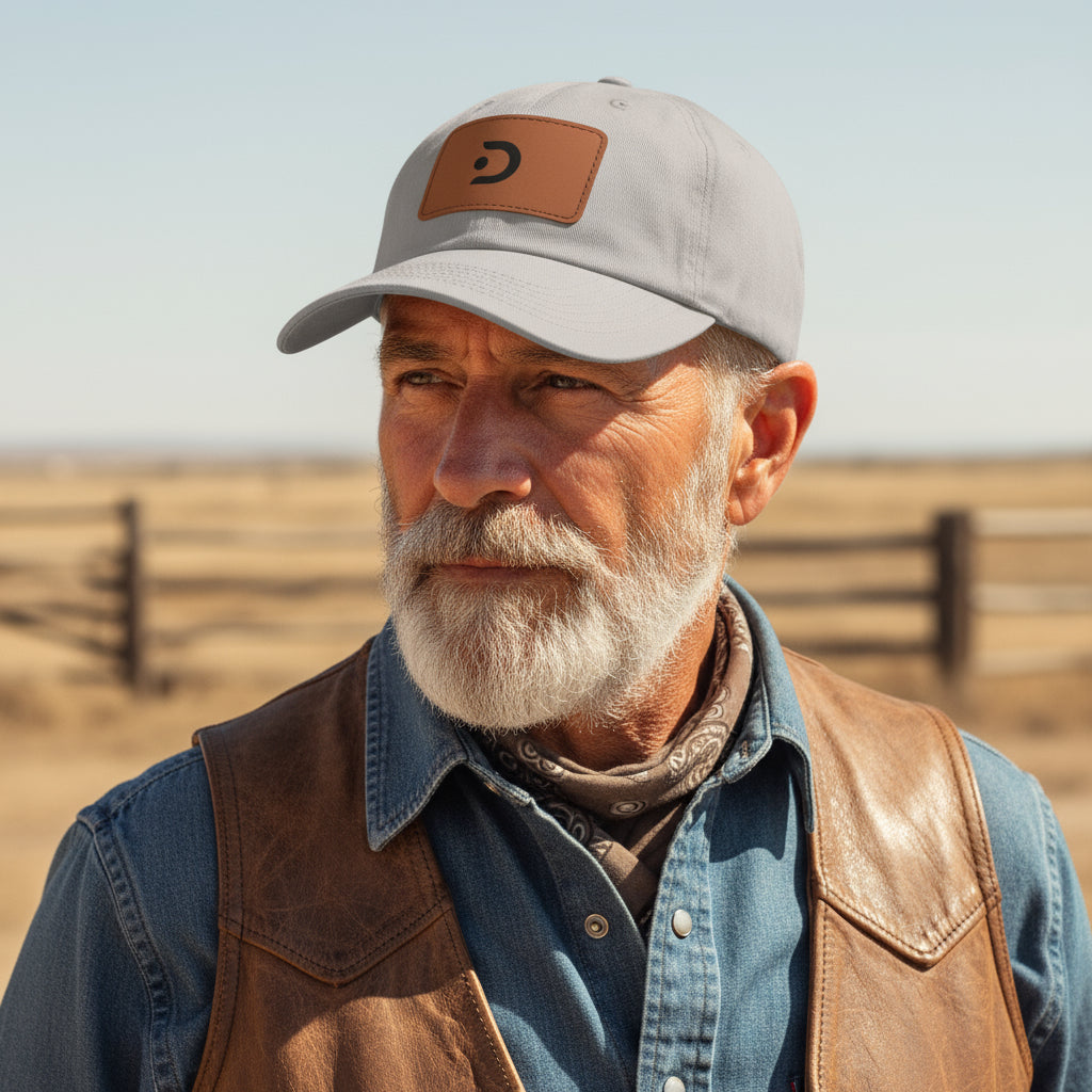 Stylish Dad Hat with Custom Leather Patch