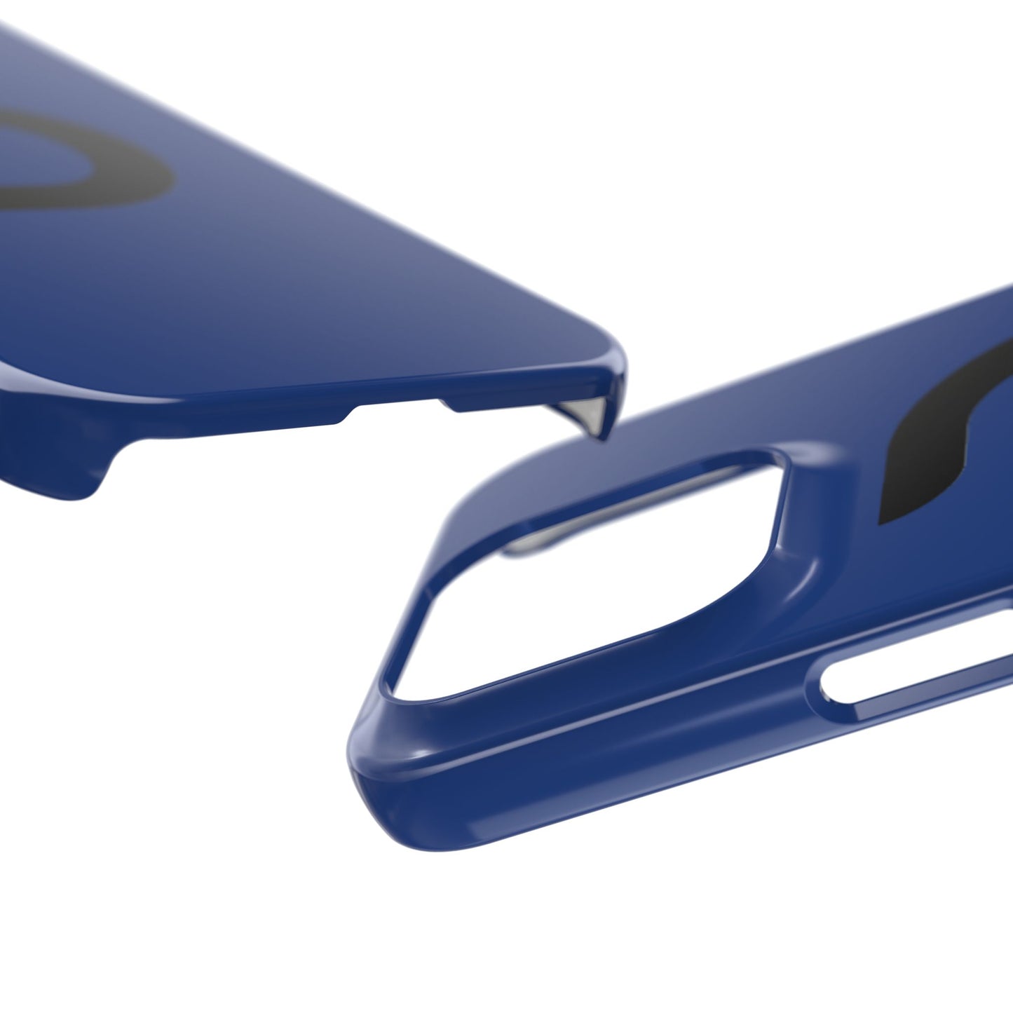 Slim Phone Case — Minimal Blue Protective Cover with Modern Logo