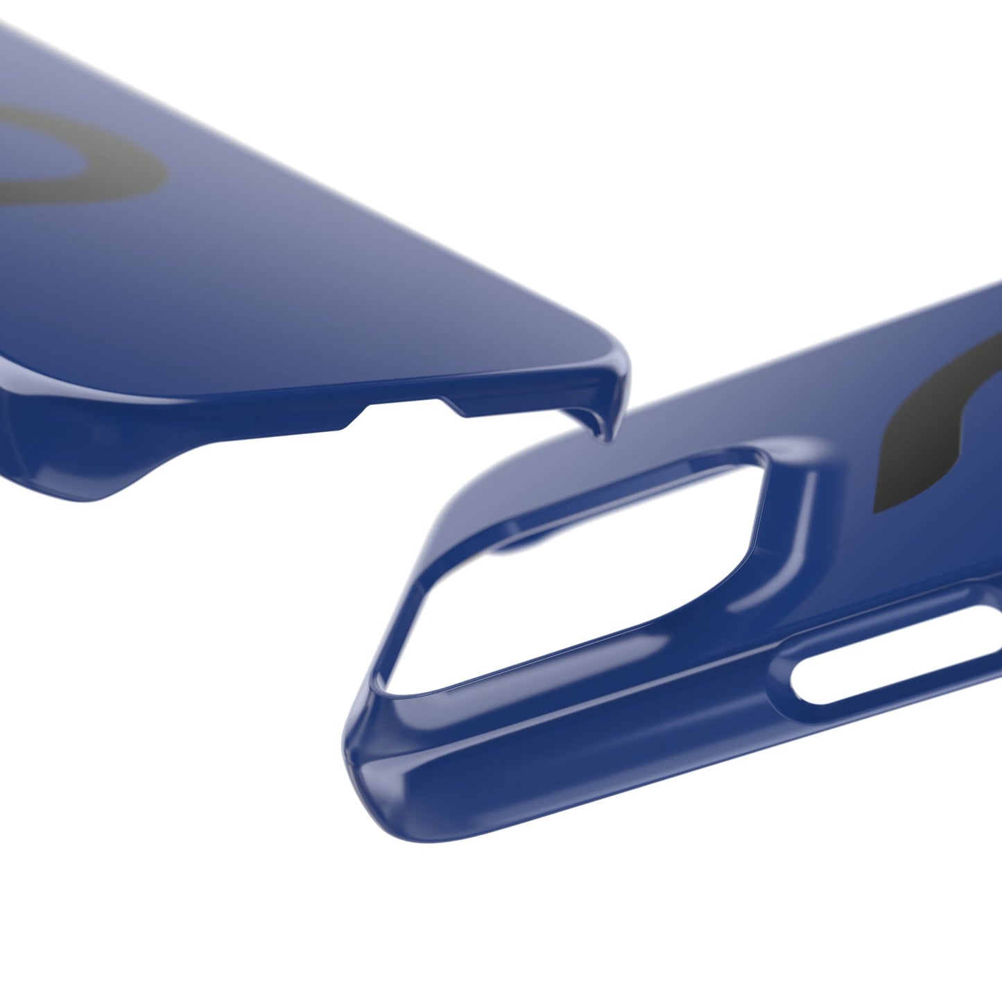 Slim Phone Case — Minimal Blue Protective Cover with Modern Logo