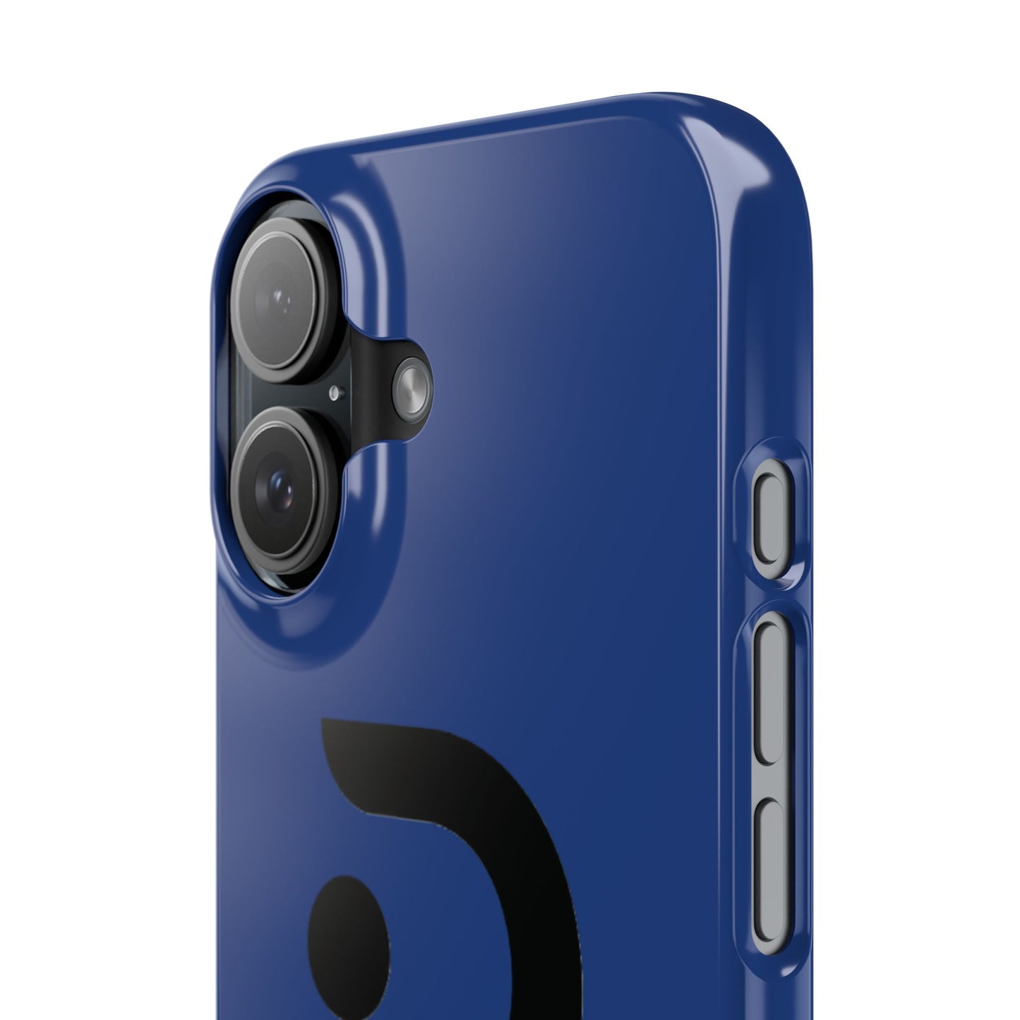 Slim Phone Case — Minimal Blue Protective Cover with Modern Logo