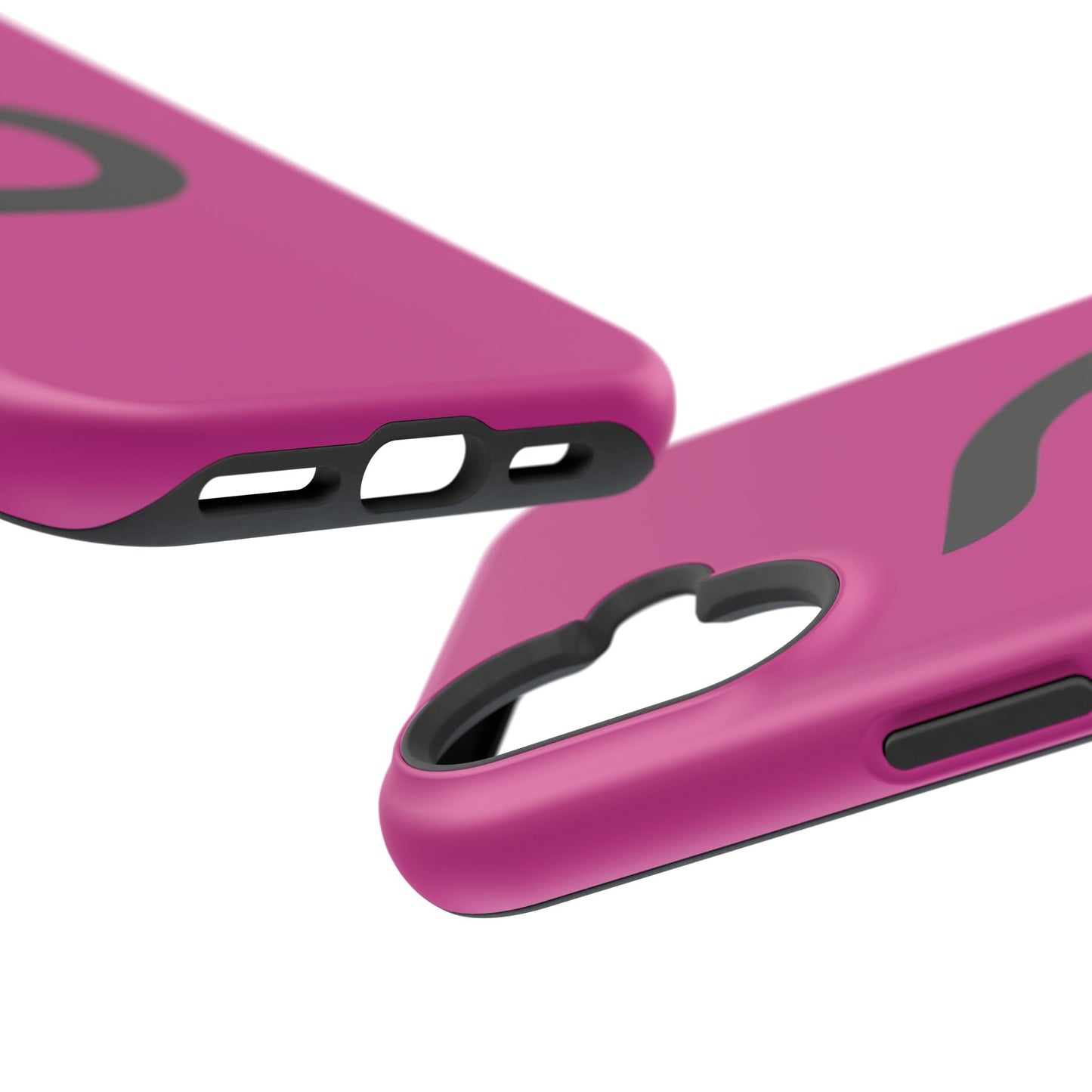Impact-Resistant Phone Case — Magenta with Bold Minimal Logo