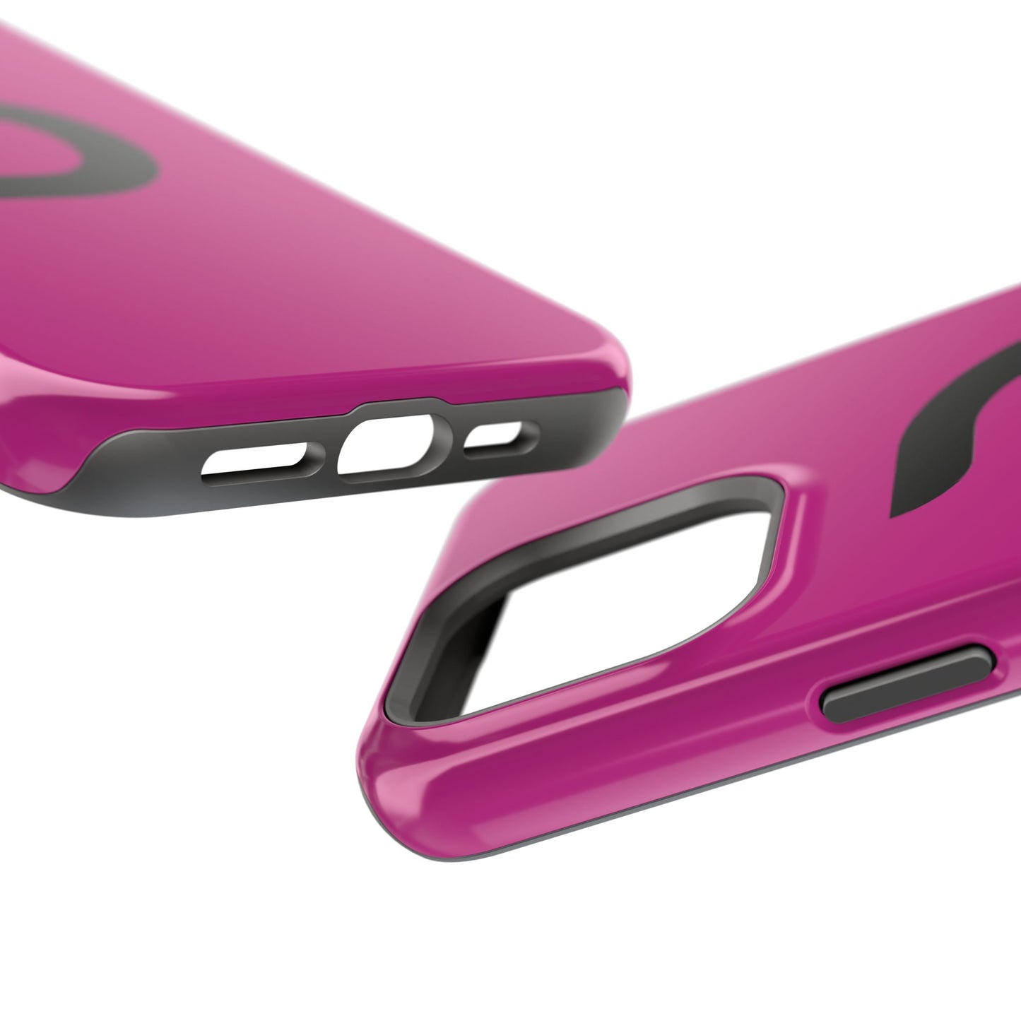 Impact-Resistant Phone Case — Magenta with Bold Minimal Logo