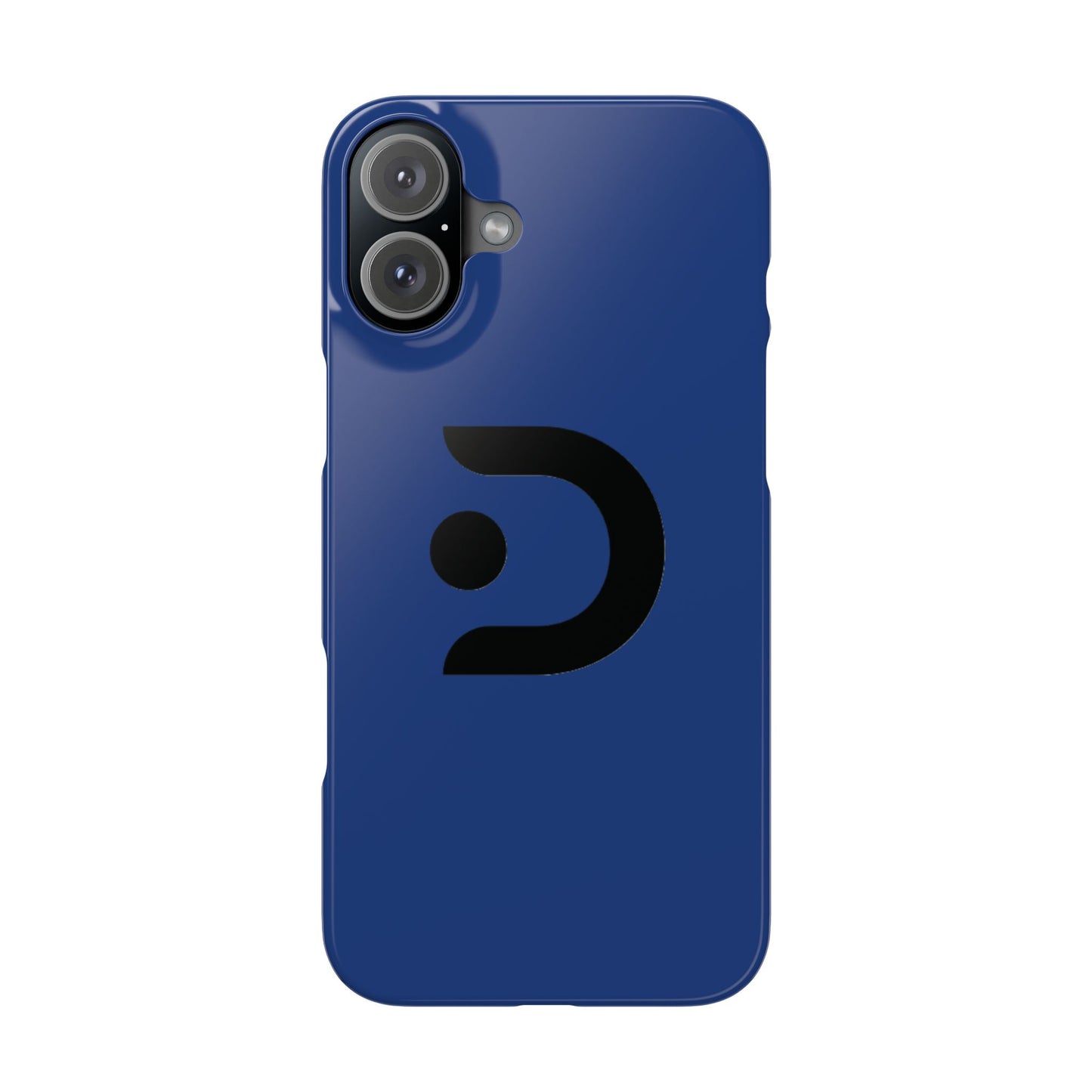 Slim Phone Case — Minimal Blue Protective Cover with Modern Logo
