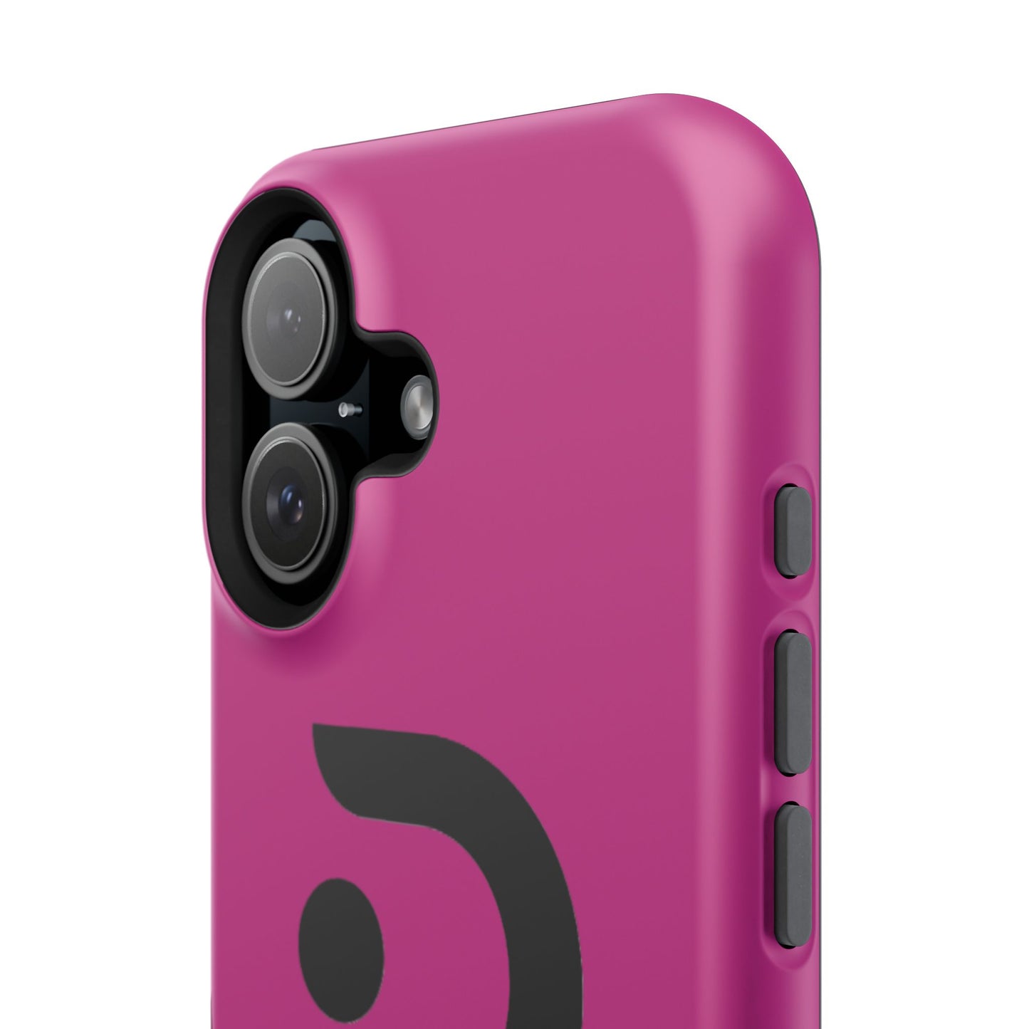 Impact-Resistant Phone Case — Magenta with Bold Minimal Logo