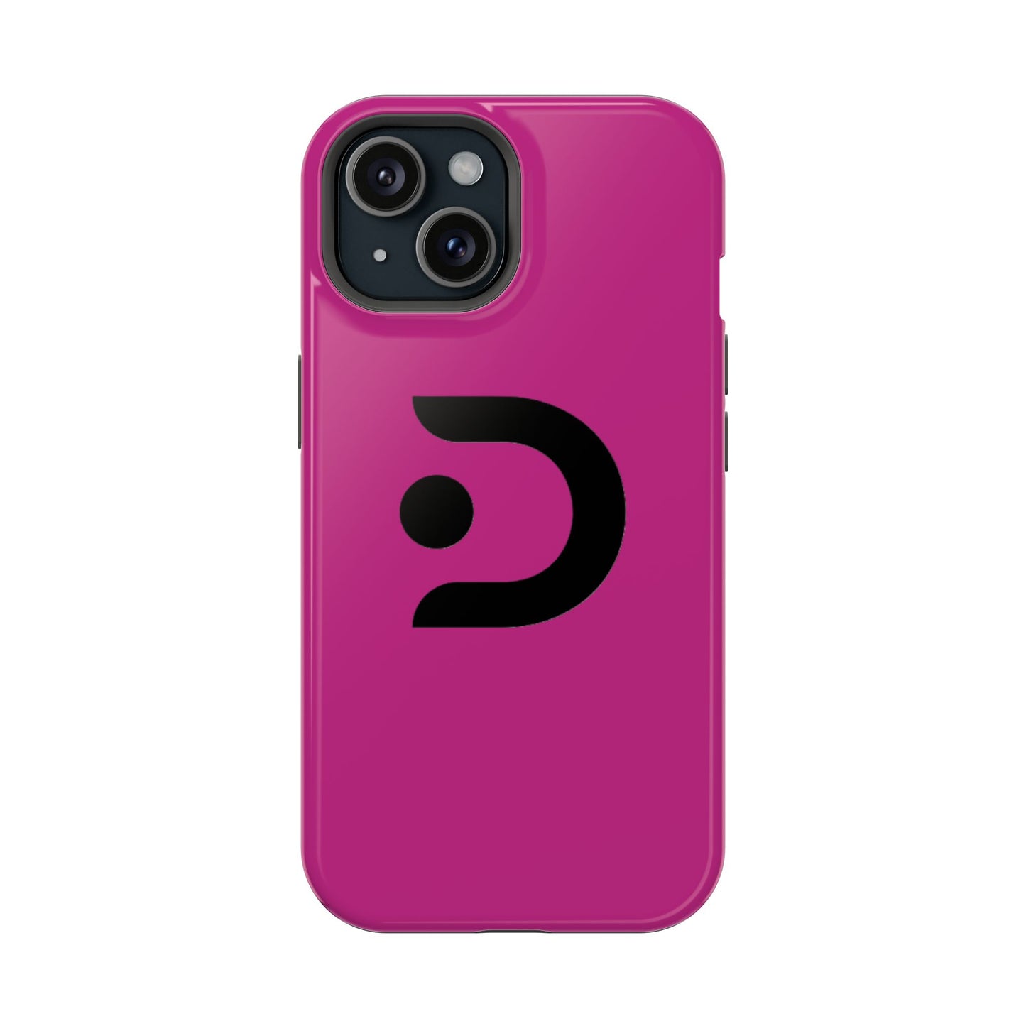 Impact-Resistant Phone Case — Magenta with Bold Minimal Logo