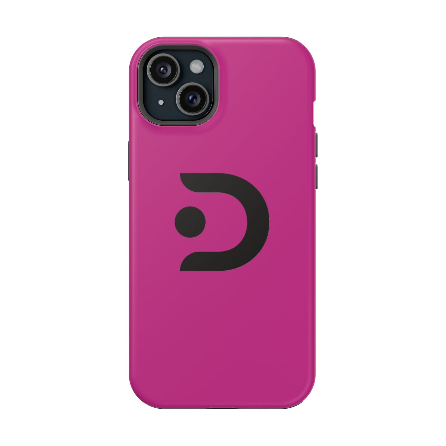 Impact-Resistant Phone Case — Magenta with Bold Minimal Logo