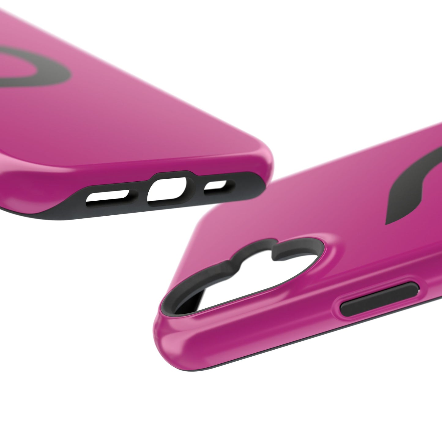 Impact-Resistant Phone Case — Magenta with Bold Minimal Logo