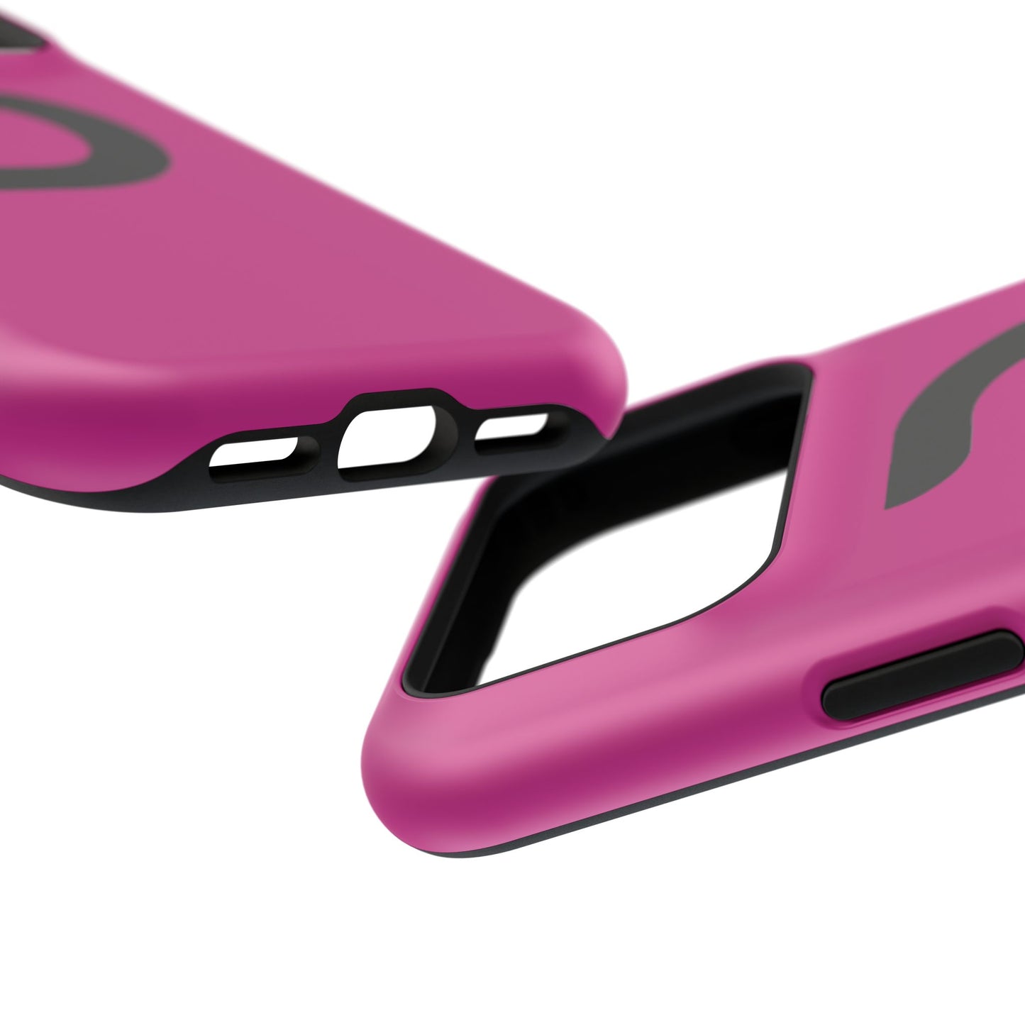Impact-Resistant Phone Case — Magenta with Bold Minimal Logo