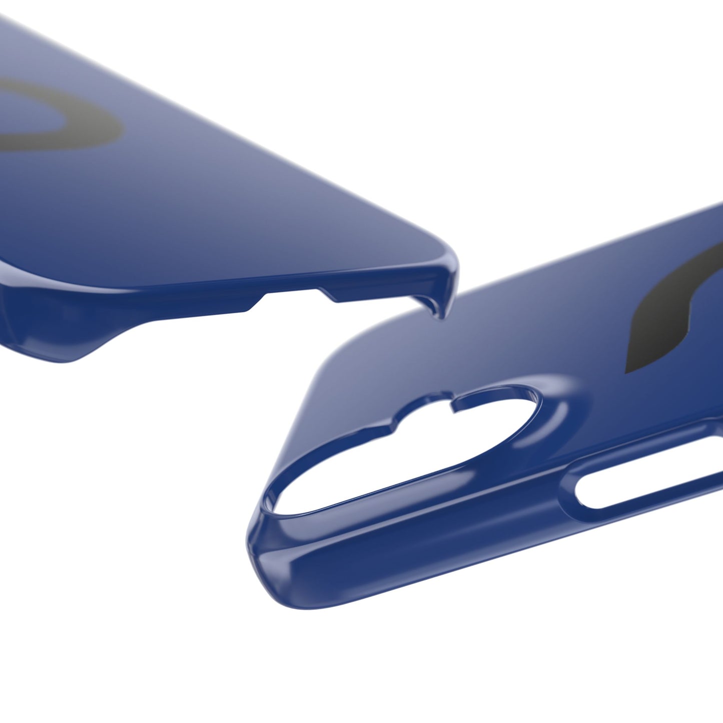 Slim Phone Case — Minimal Blue Protective Cover with Modern Logo