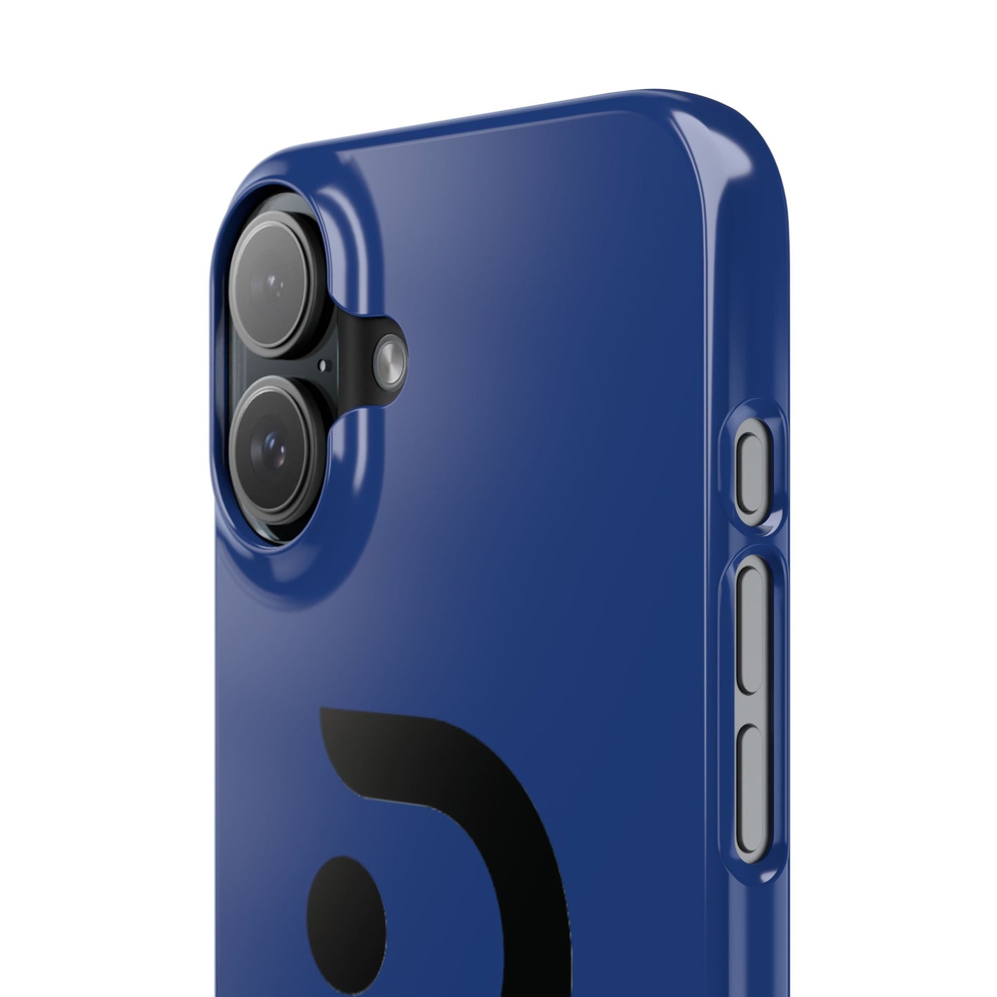 Slim Phone Case — Minimal Blue Protective Cover with Modern Logo