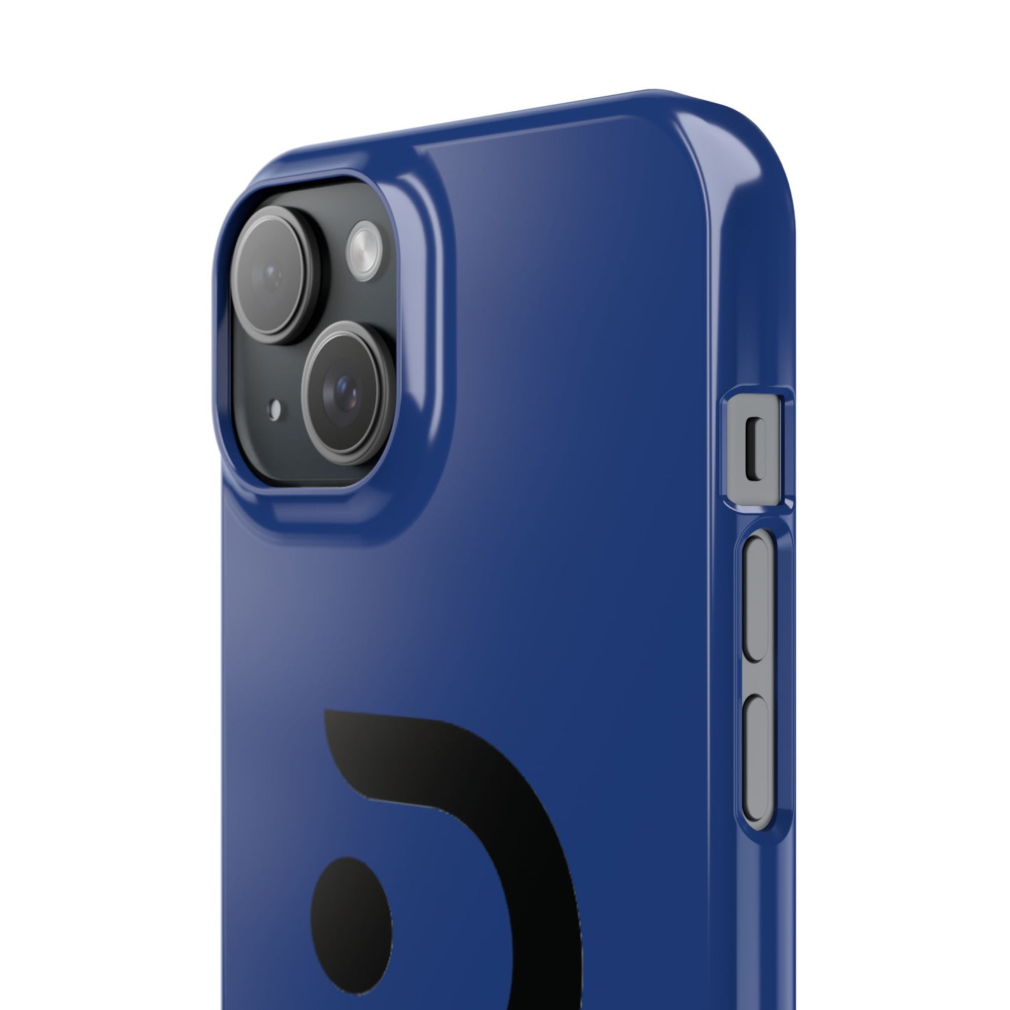 Slim Phone Case — Minimal Blue Protective Cover with Modern Logo