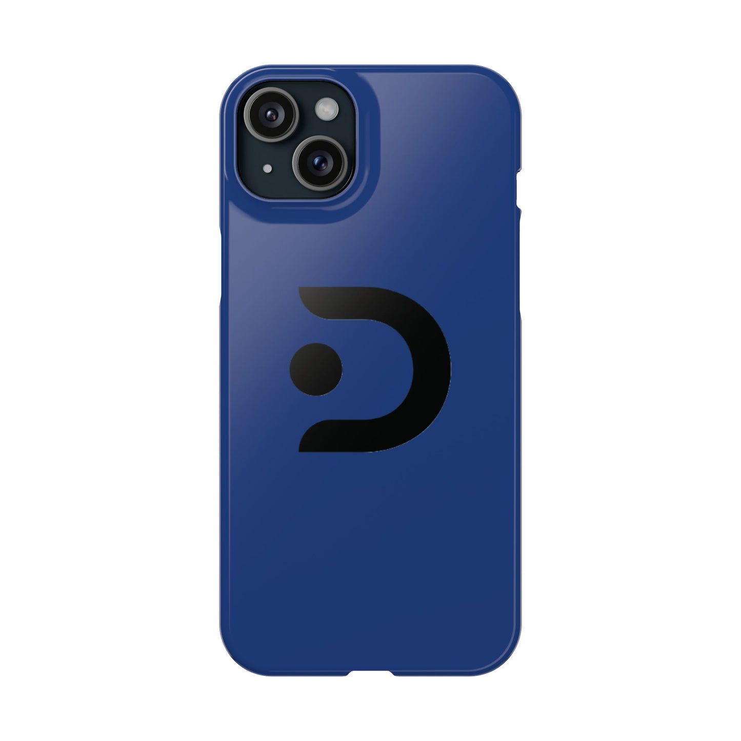 Slim Phone Case — Minimal Blue Protective Cover with Modern Logo