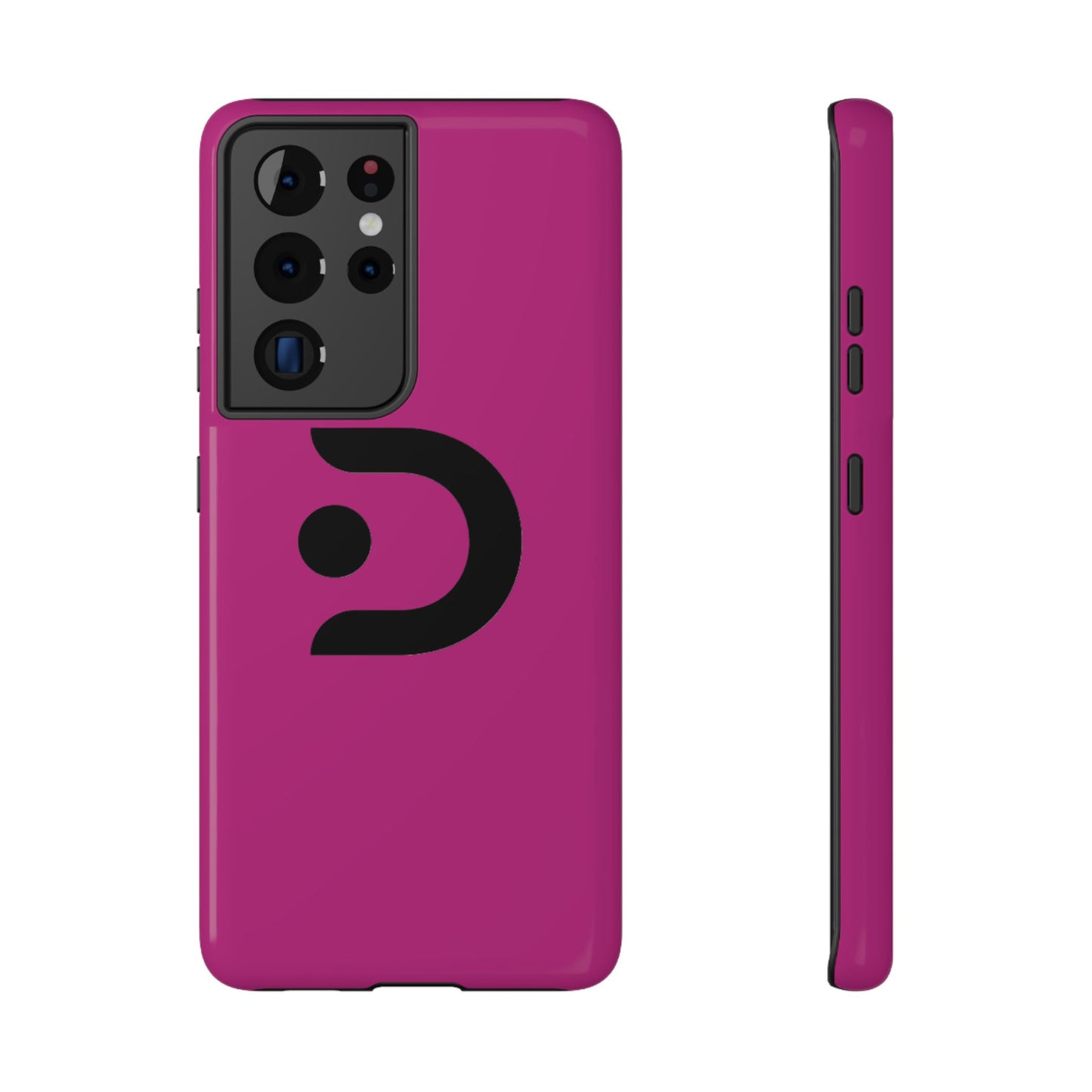 Impact-Resistant Phone Case — Magenta with Bold Minimal Logo