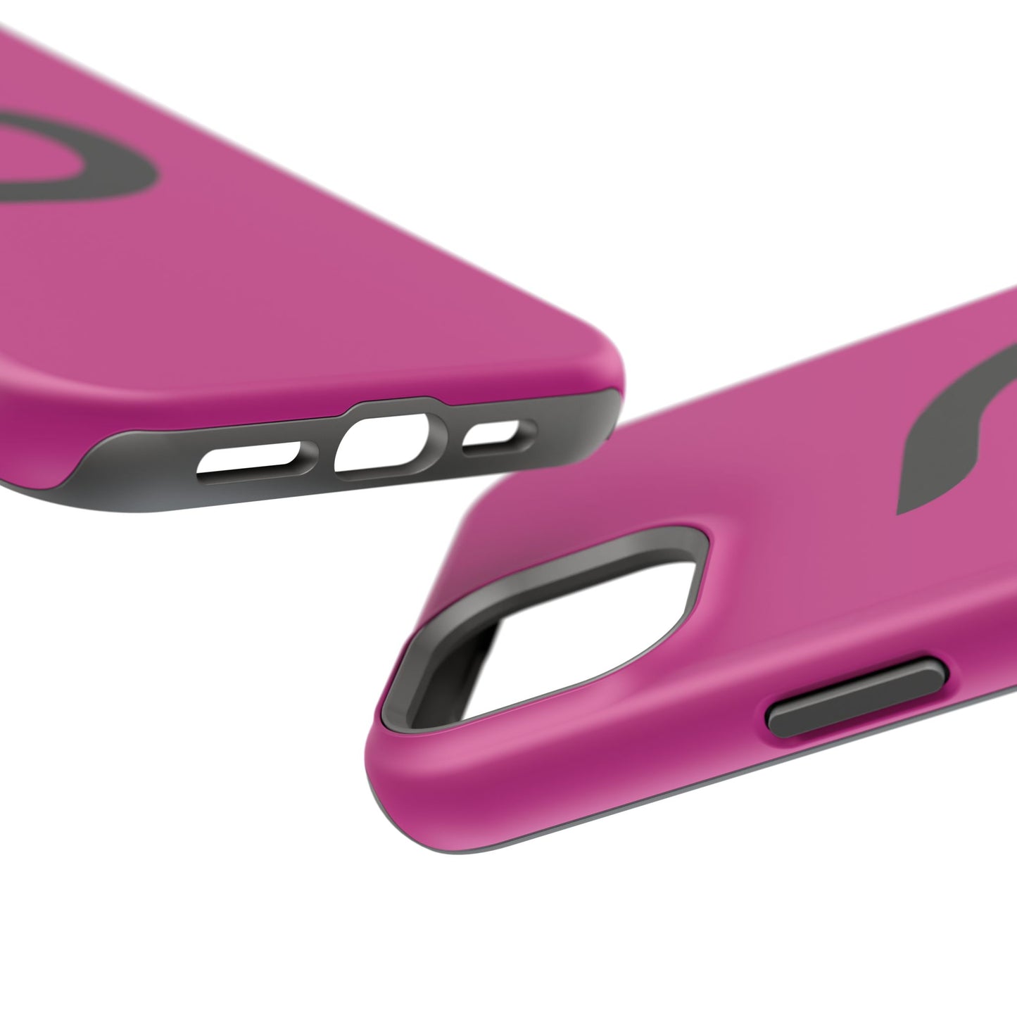 Impact-Resistant Phone Case — Magenta with Bold Minimal Logo
