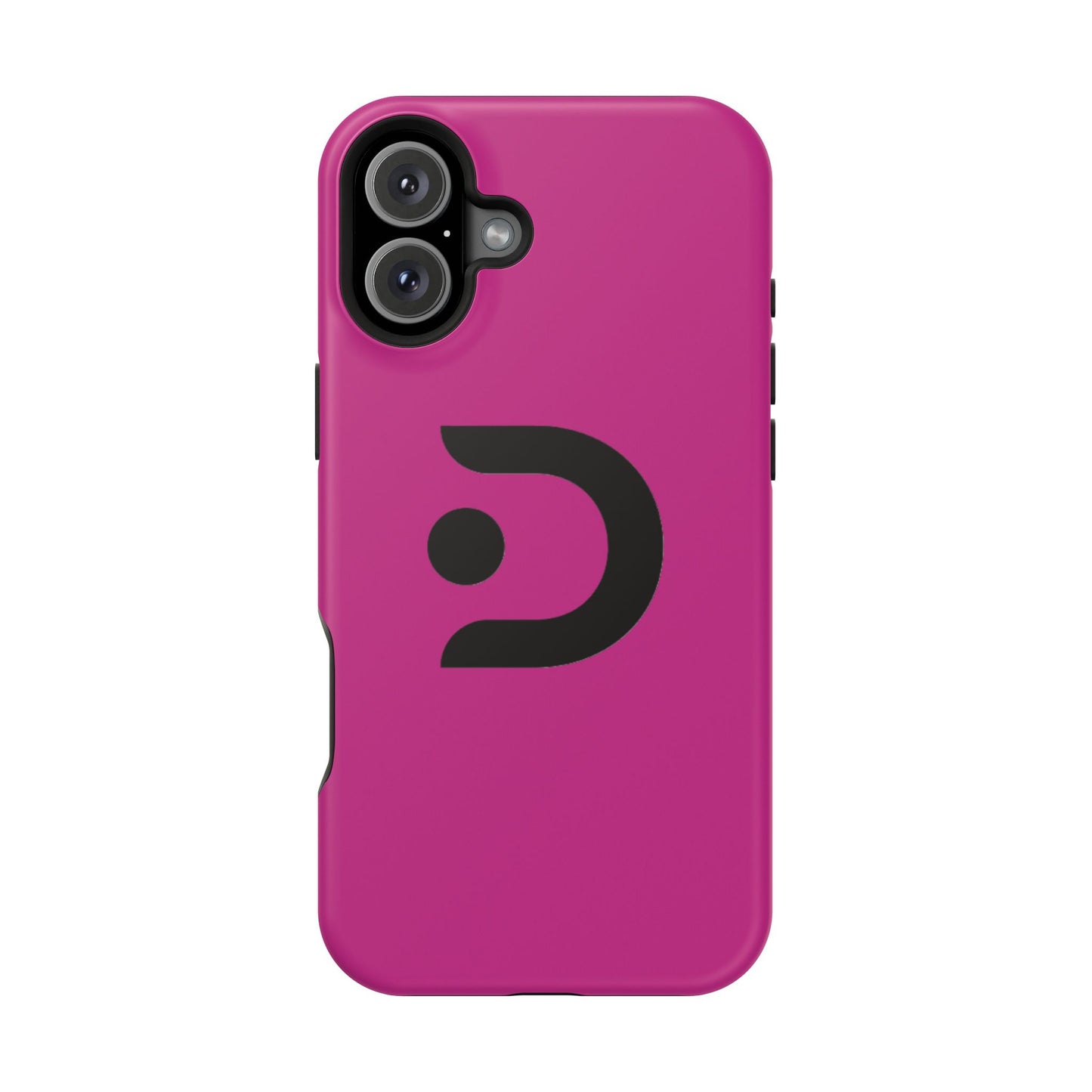 Impact-Resistant Phone Case — Magenta with Bold Minimal Logo