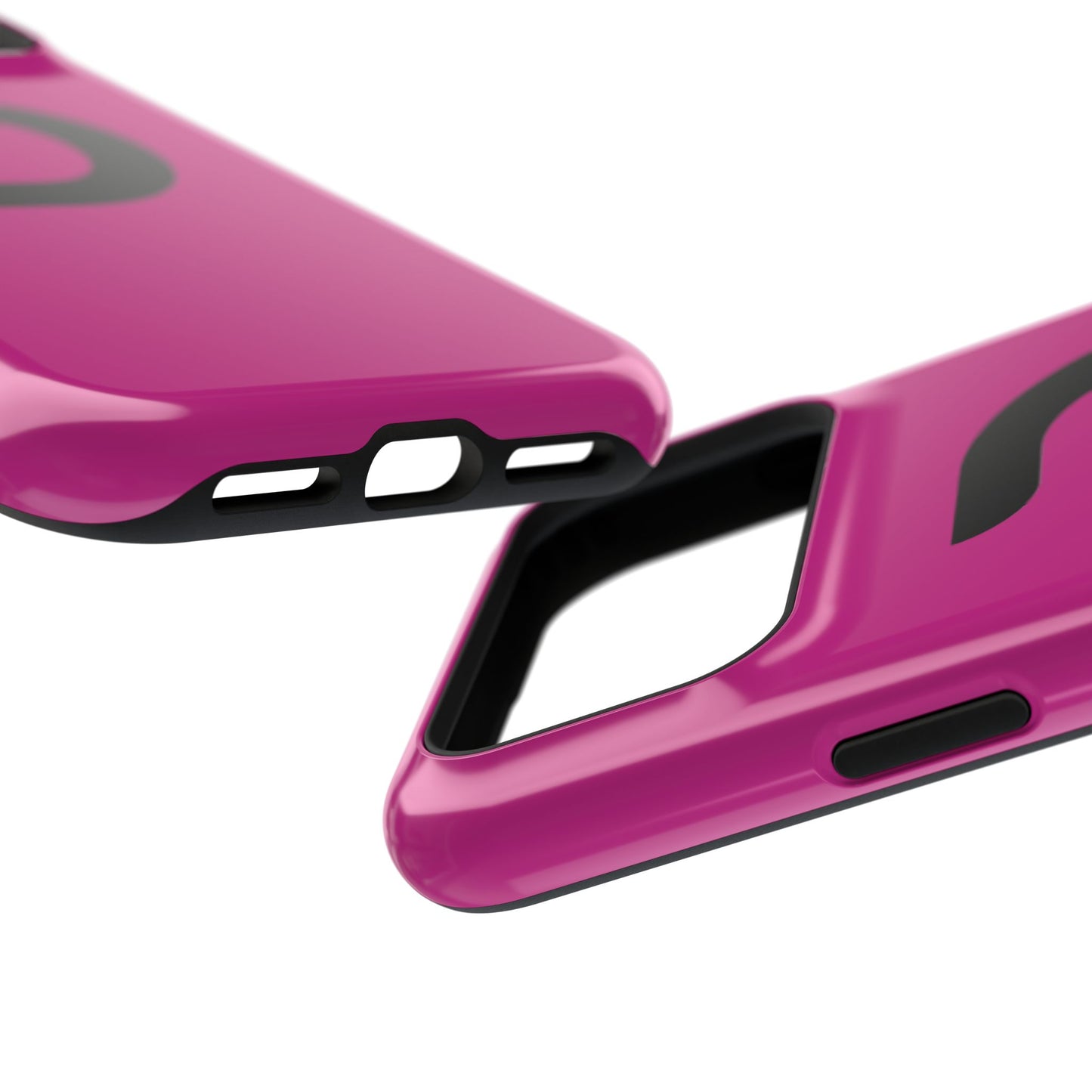 Impact-Resistant Phone Case — Magenta with Bold Minimal Logo