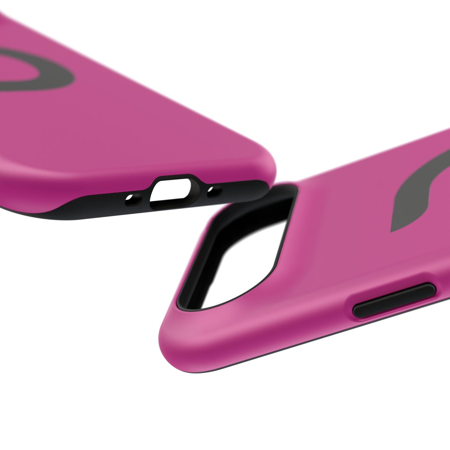 Impact-Resistant Phone Case — Magenta with Bold Minimal Logo