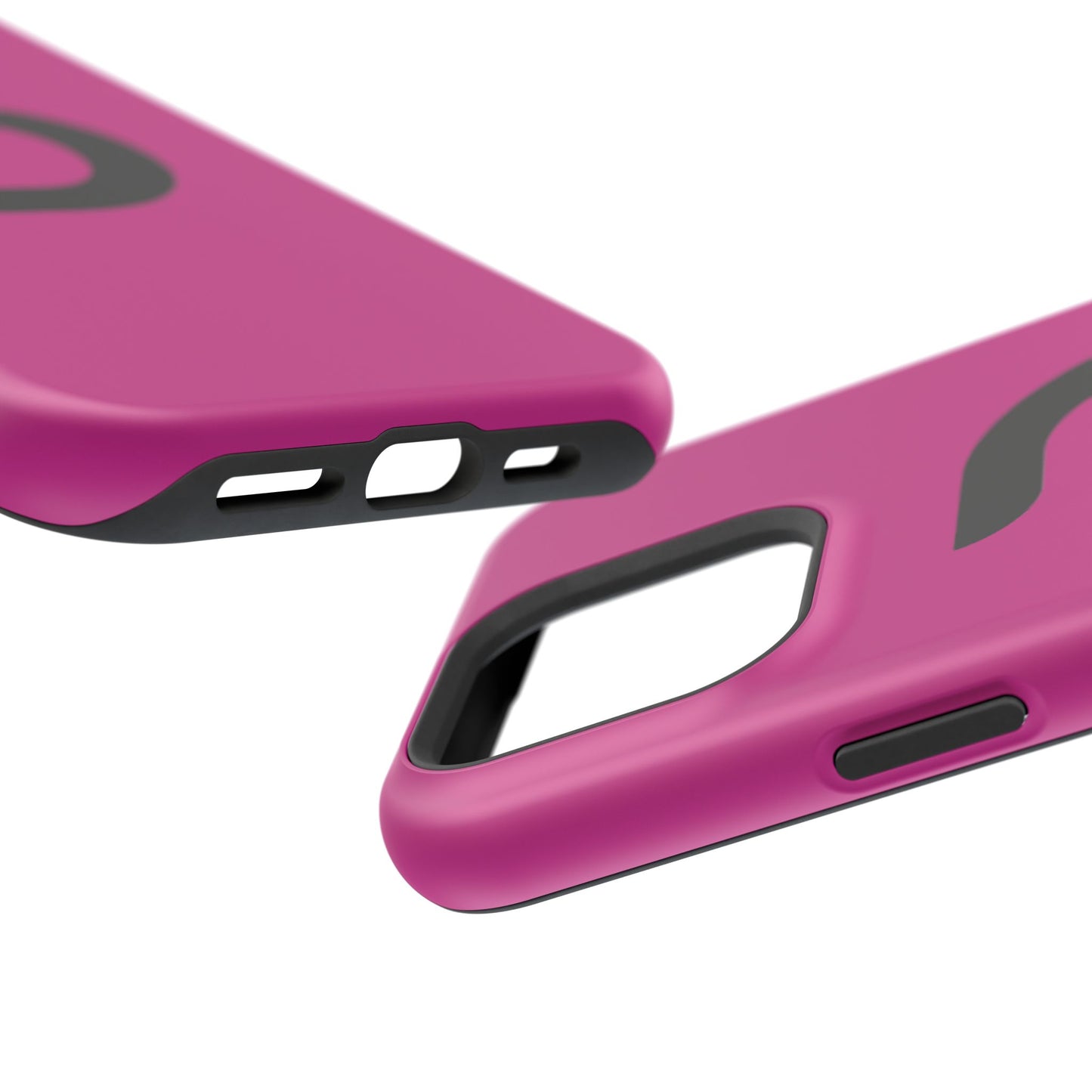 Impact-Resistant Phone Case — Magenta with Bold Minimal Logo