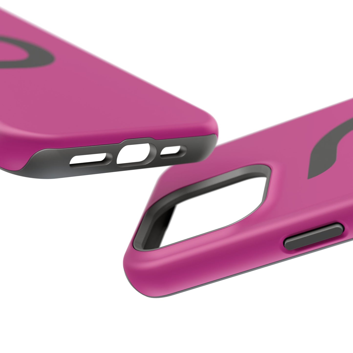 Impact-Resistant Phone Case — Magenta with Bold Minimal Logo