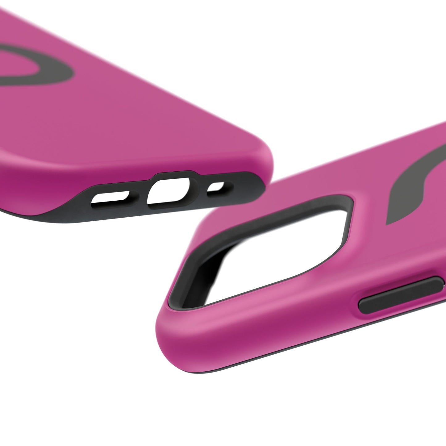 Impact-Resistant Phone Case — Magenta with Bold Minimal Logo