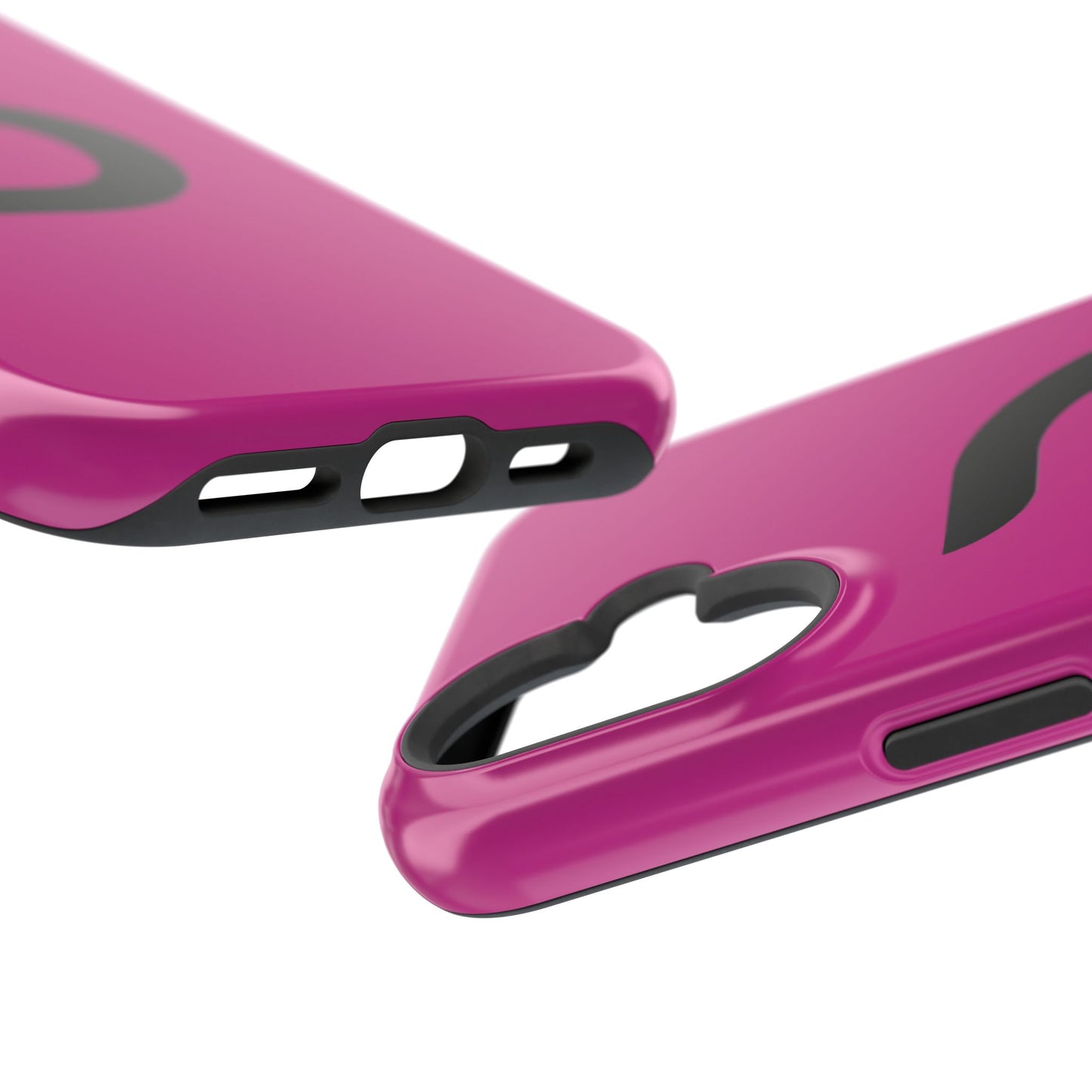 Impact-Resistant Phone Case — Magenta with Bold Minimal Logo