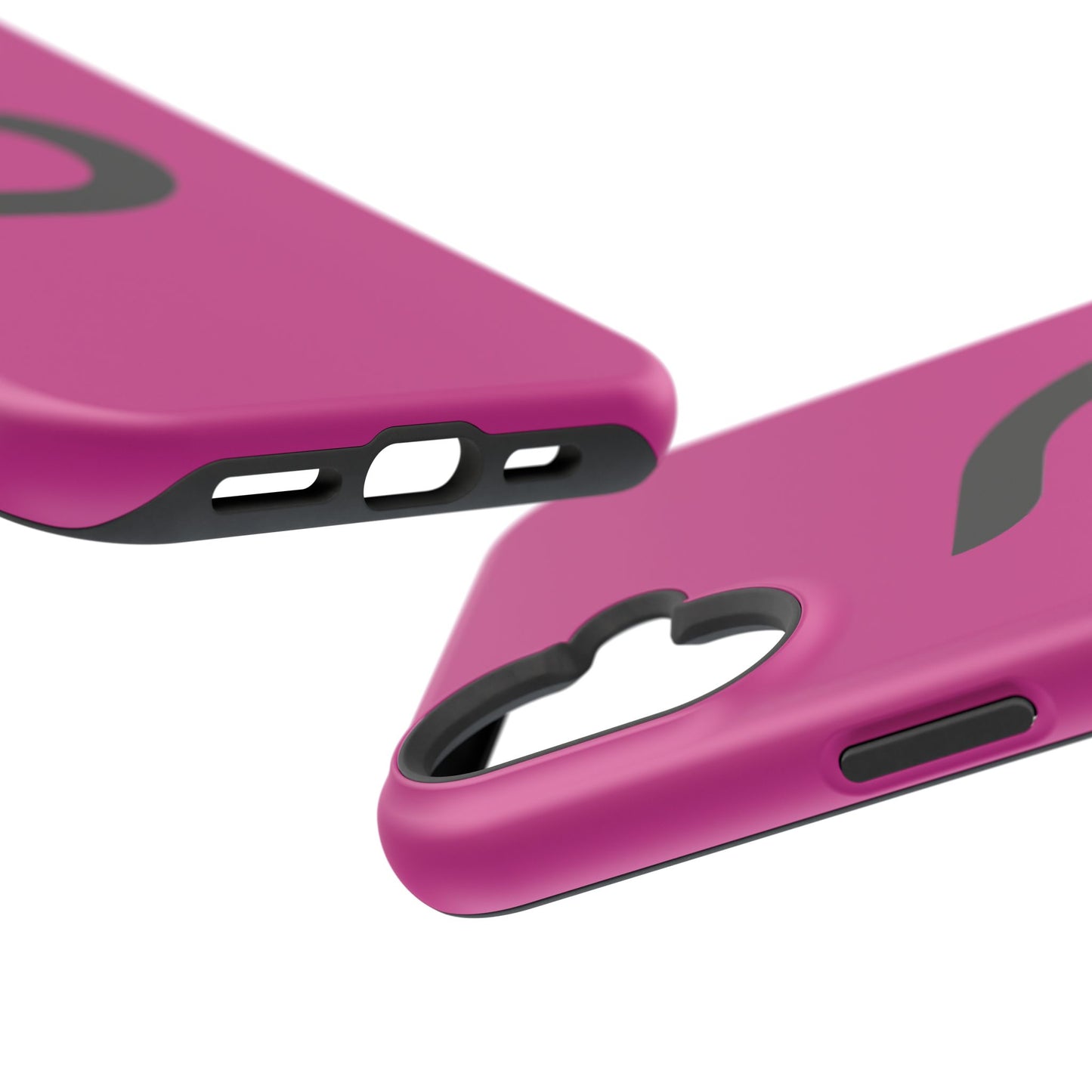 Impact-Resistant Phone Case — Magenta with Bold Minimal Logo