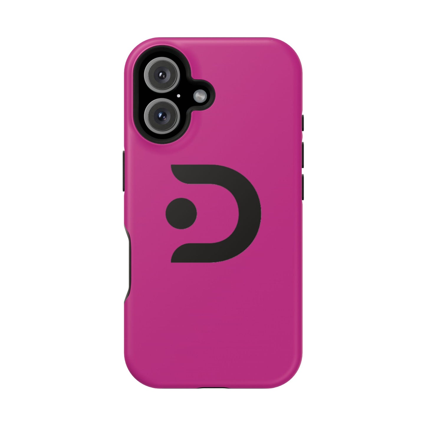Impact-Resistant Phone Case — Magenta with Bold Minimal Logo