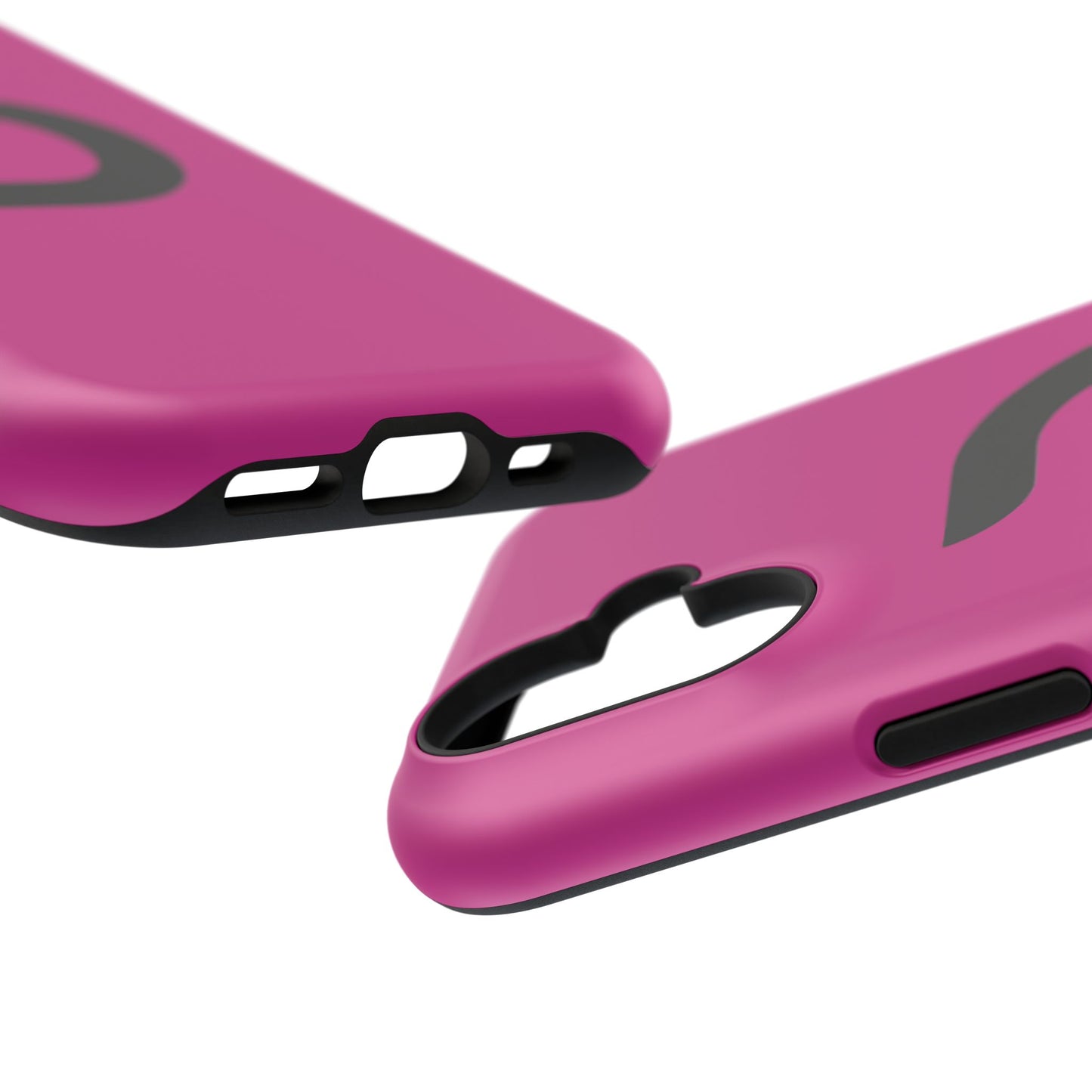 Impact-Resistant Phone Case — Magenta with Bold Minimal Logo
