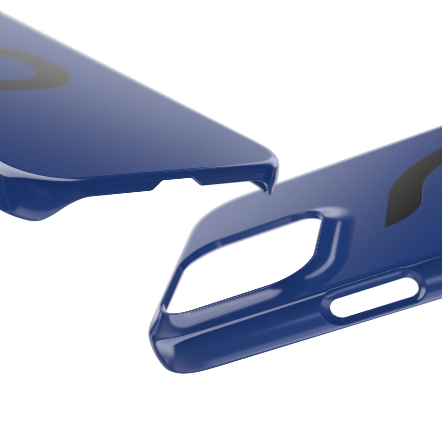 Slim Phone Case — Minimal Blue Protective Cover with Modern Logo