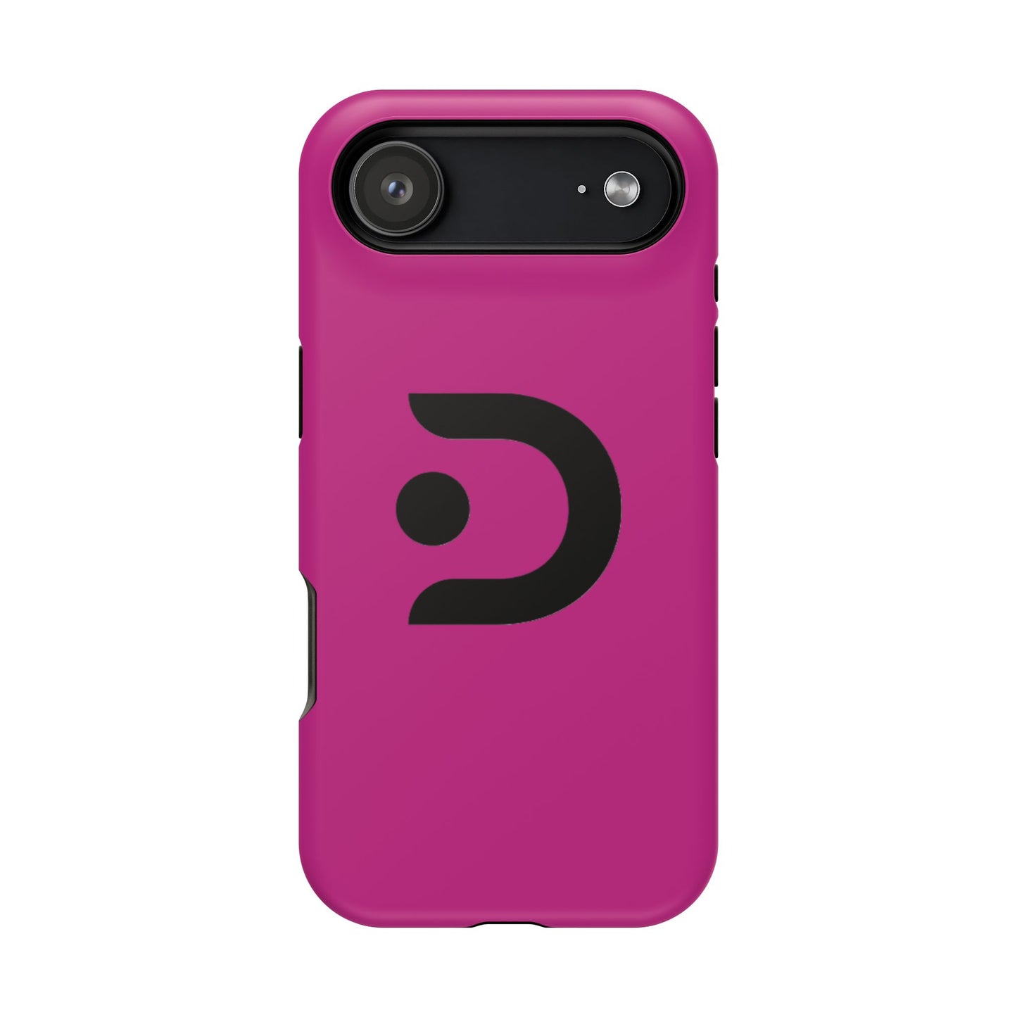 Impact-Resistant Phone Case — Magenta with Bold Minimal Logo