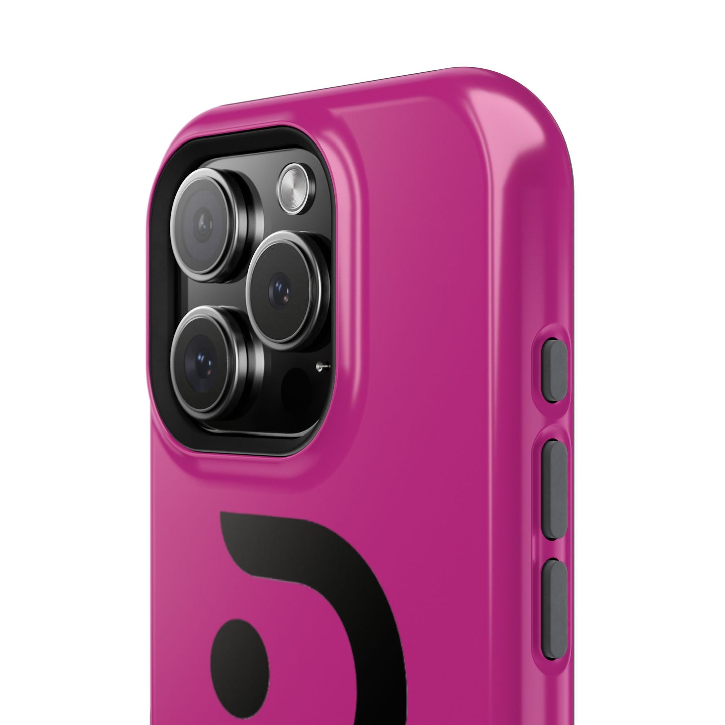 Impact-Resistant Phone Case — Magenta with Bold Minimal Logo