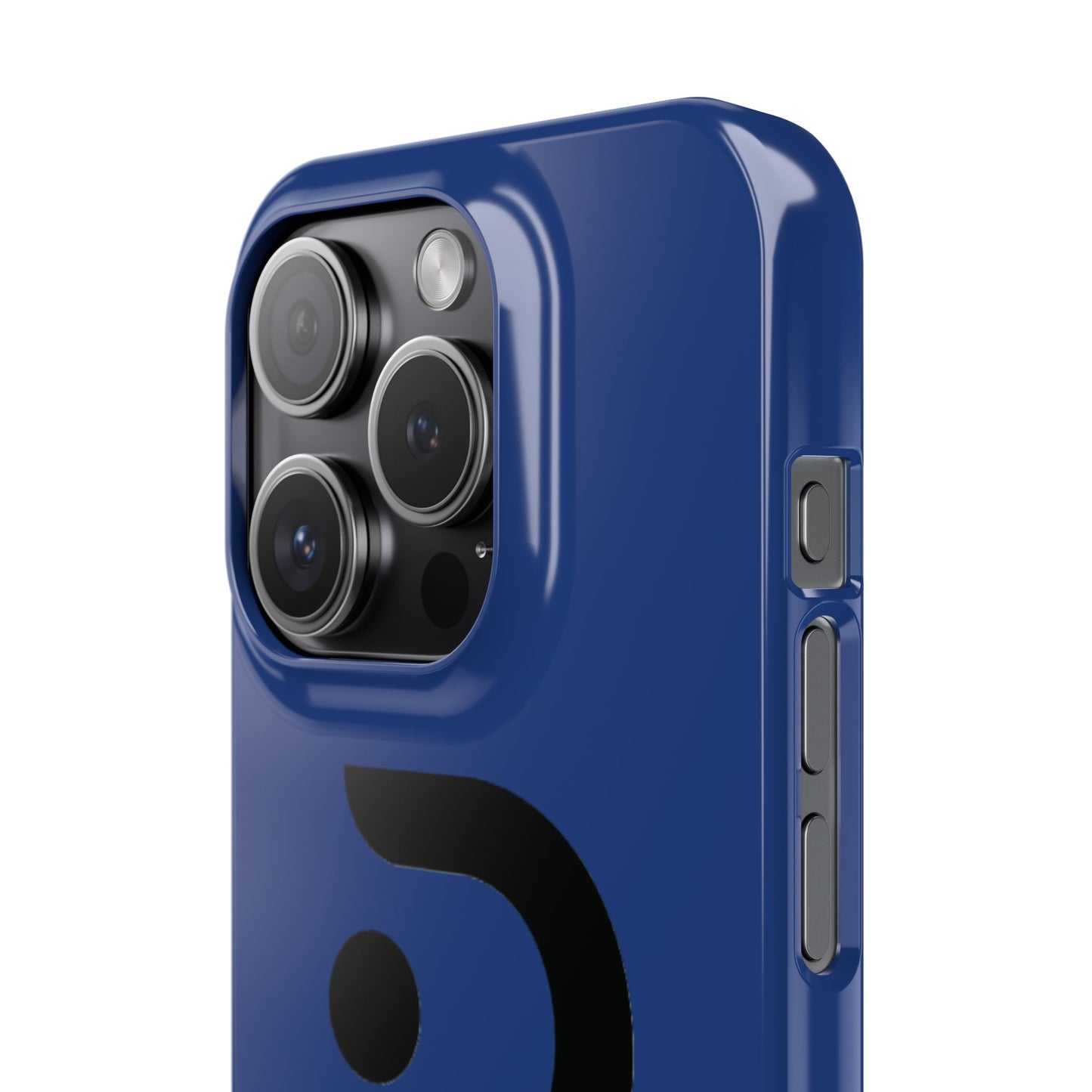 Slim Phone Case — Minimal Blue Protective Cover with Modern Logo