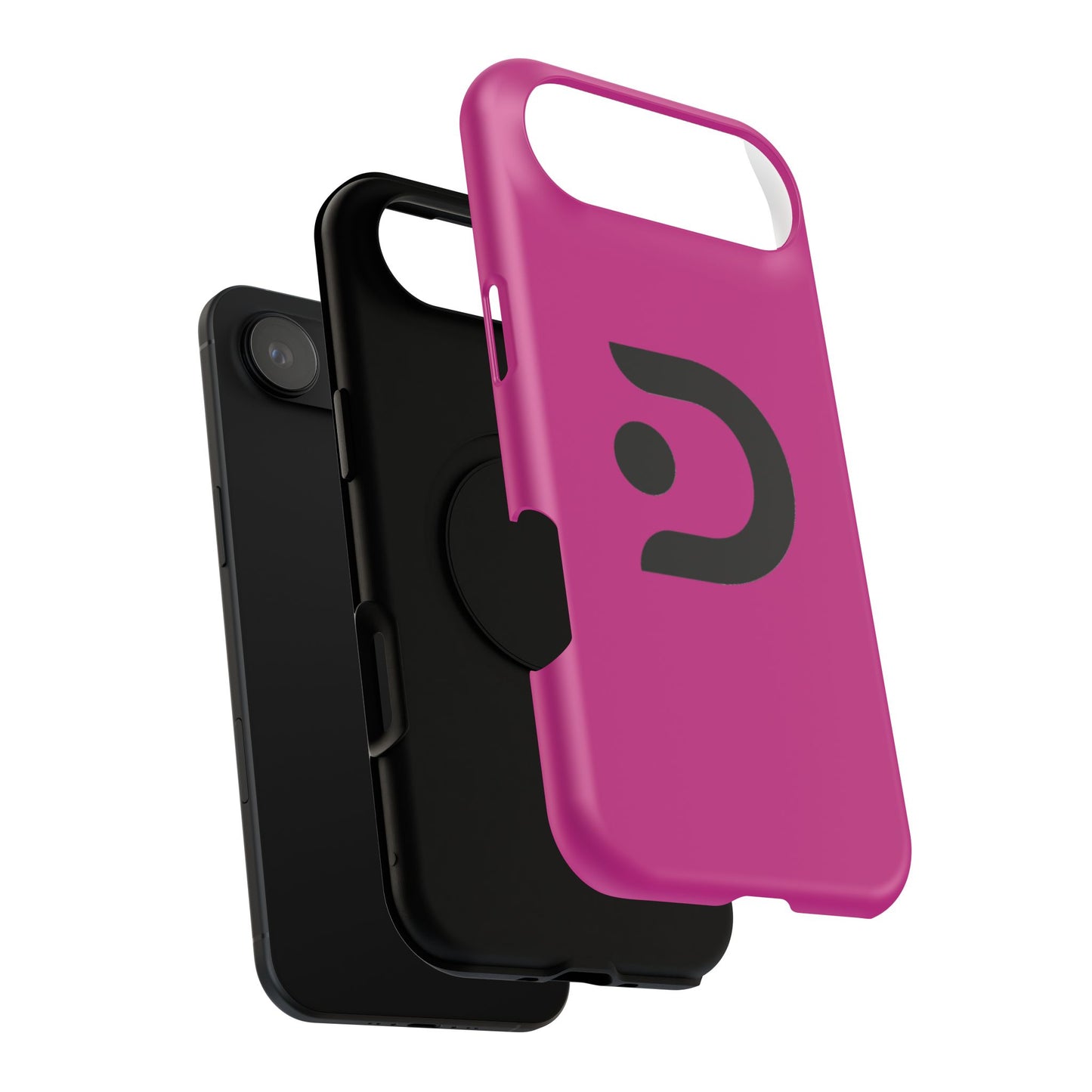 Impact-Resistant Phone Case — Magenta with Bold Minimal Logo