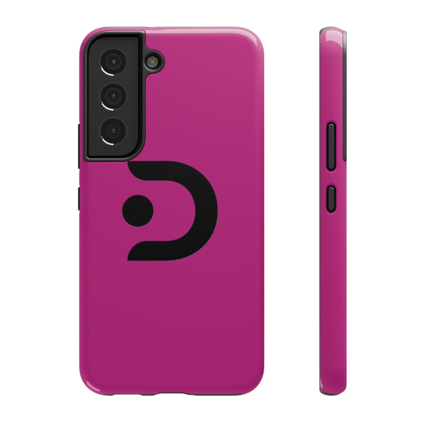 Impact-Resistant Phone Case — Magenta with Bold Minimal Logo